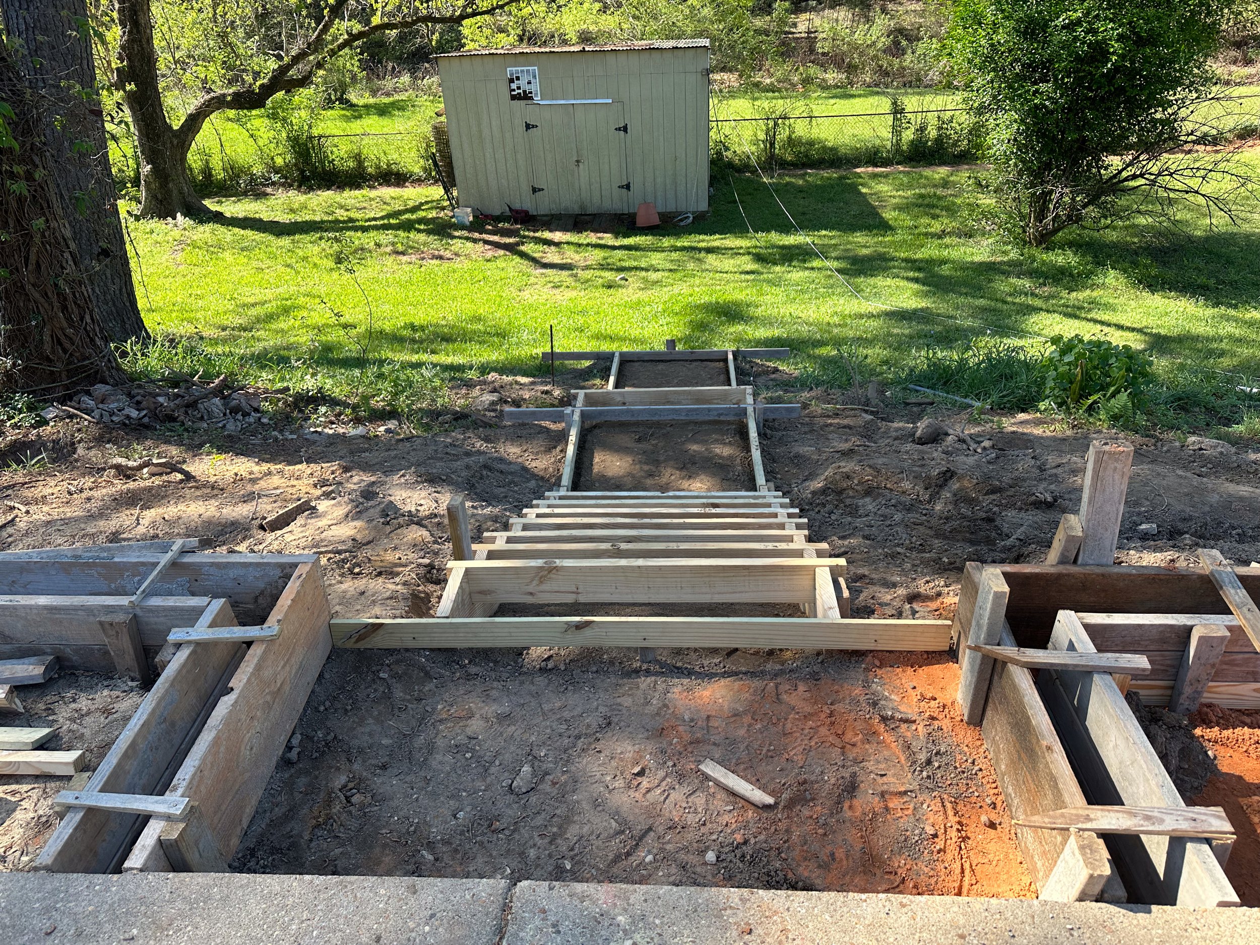 Hughes 360 Services, Concrete, Concrete Steps, Landscaping, Drainage, Concrete Forms