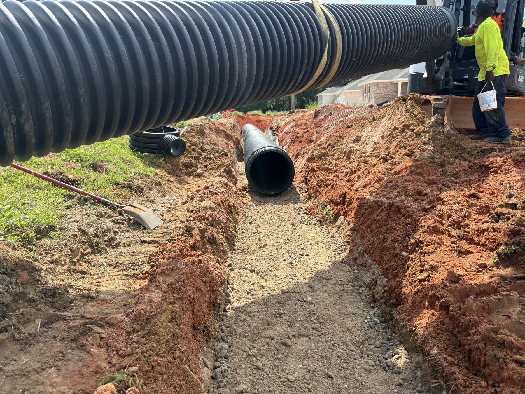 City of Summerdale storm pipe installation, Hughes 360 Services