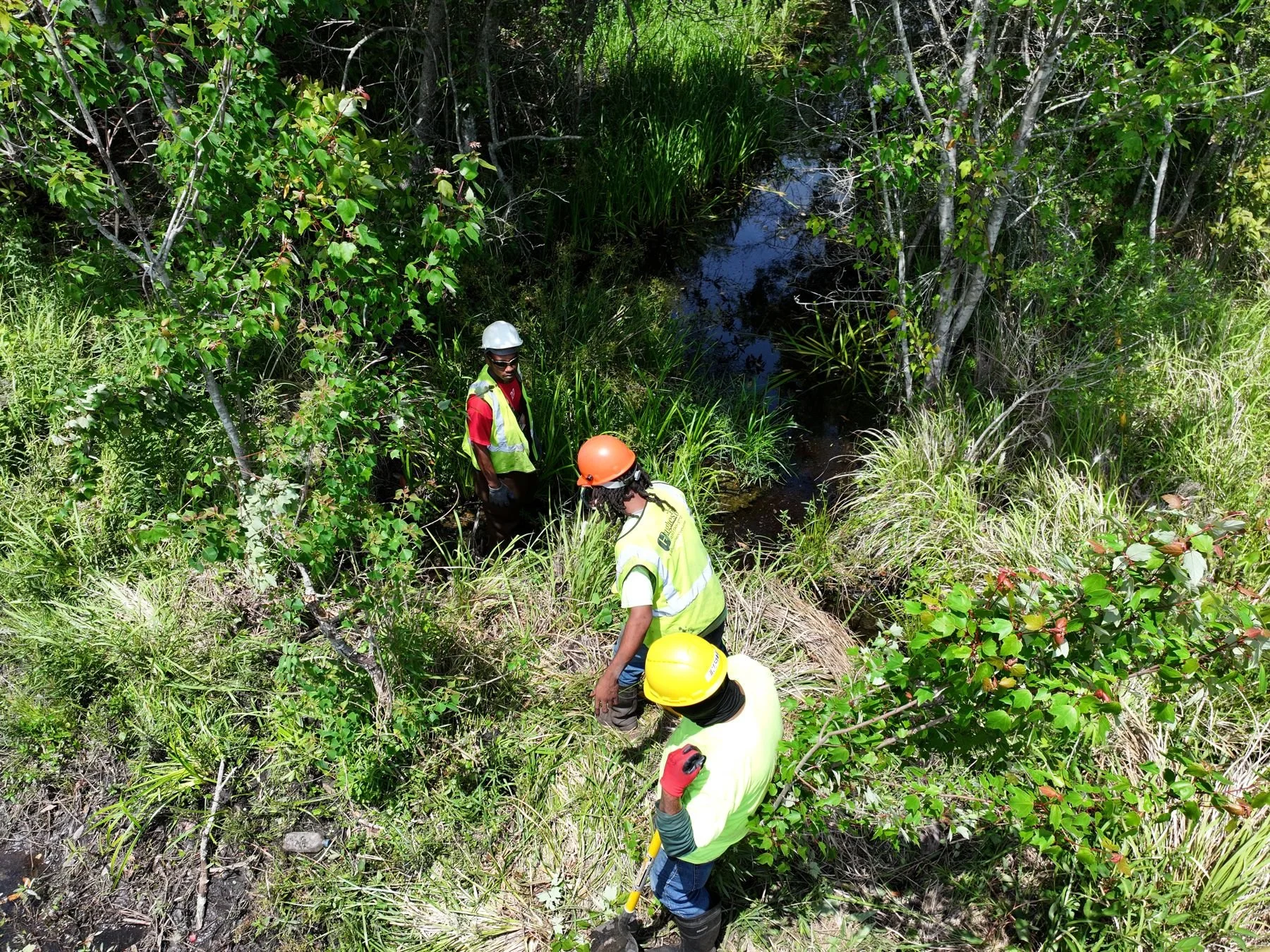 Creek and drainage right-of-way clearing by Hughes 360 Services