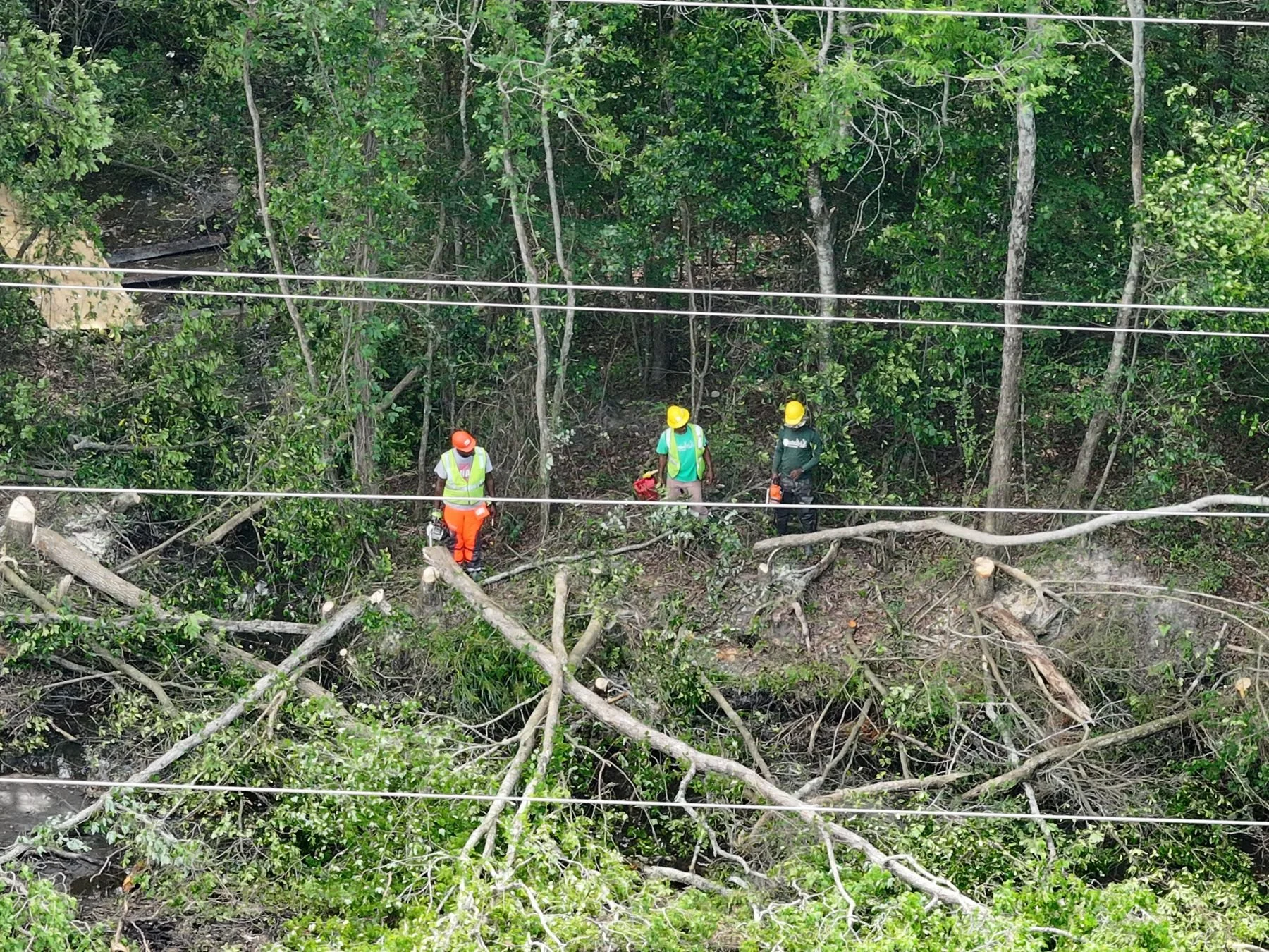 Creek and drainage right-of-way clearing by Hughes 360 Services