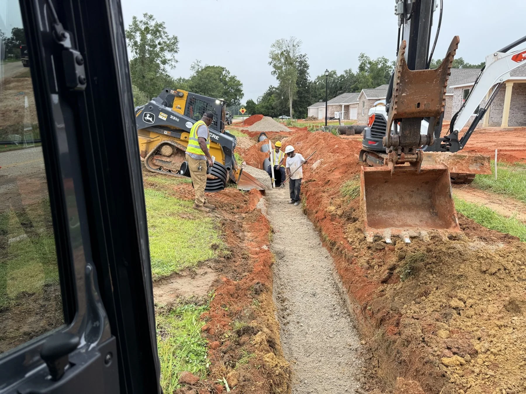 City of Summerdale storm pipe installation, Hughes 360 Services