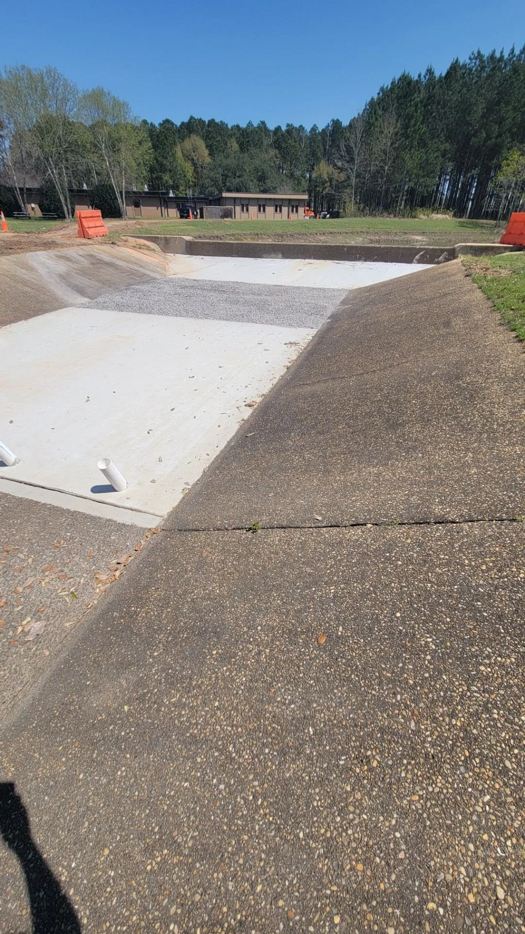 US Coast Guard Drainage Channel Repair — finished channel with open-cell block in place, Hughes 360 Services
