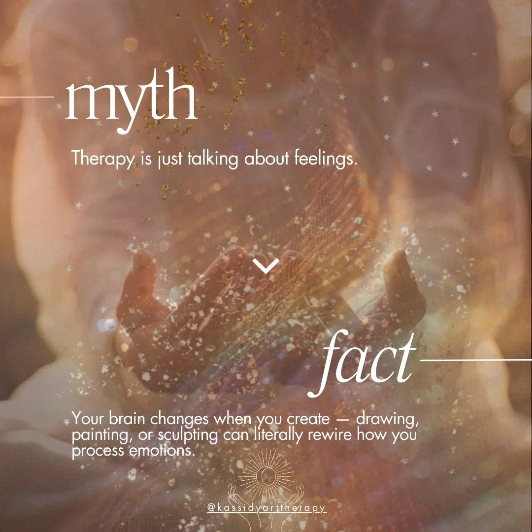 There are numerous benefits to talk therapy. It helps us process, reflect, and make meaning through words. 🗣️✨

Art therapy adds another dimension. By engaging the brain on a neurobiological level, it helps regulate emotions, integrate experiences, 