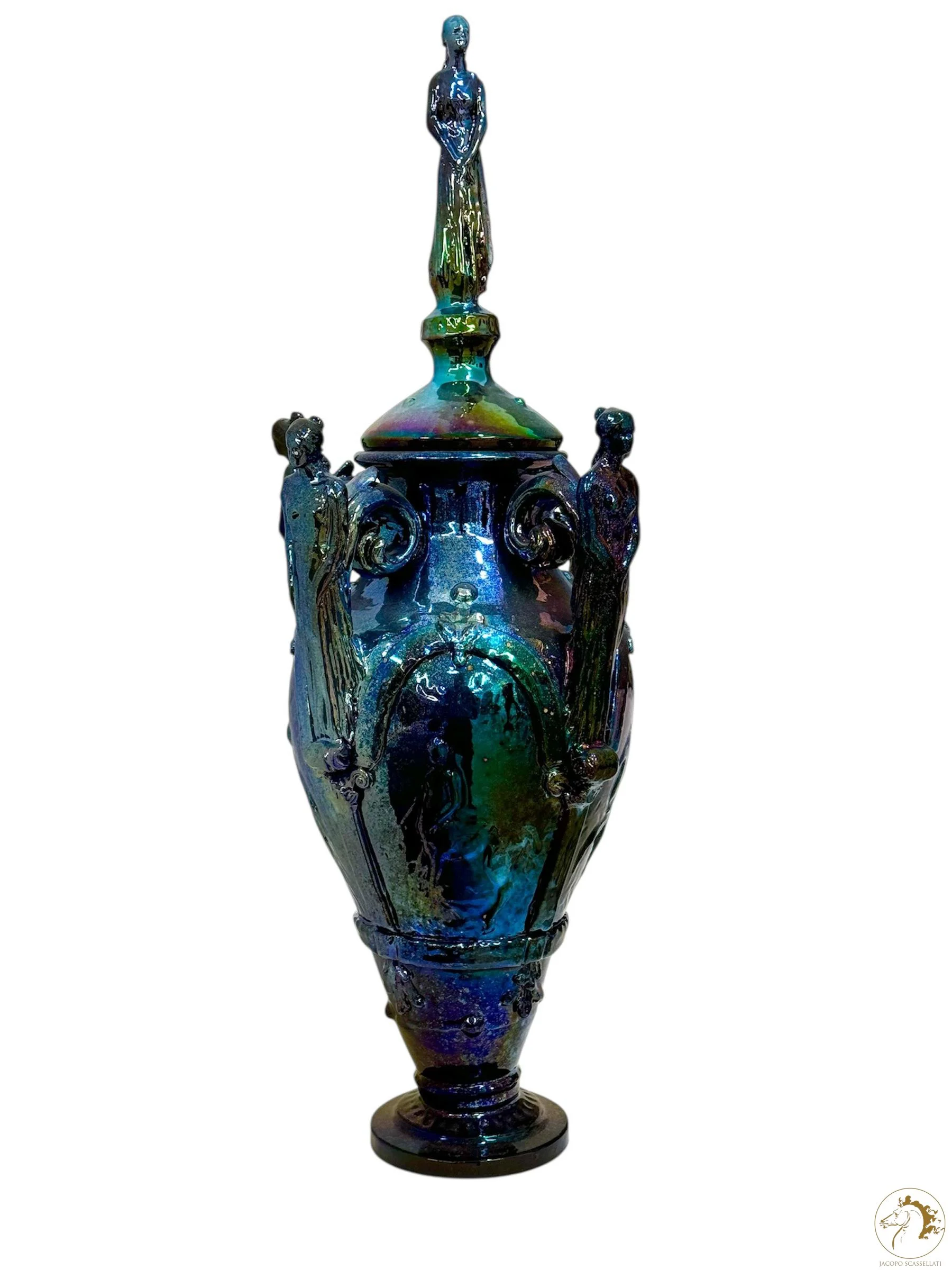 Vaso di Pandora (Pandora's Box), Glazed ceramic, high-fired, 62 x 21 x 21 cm