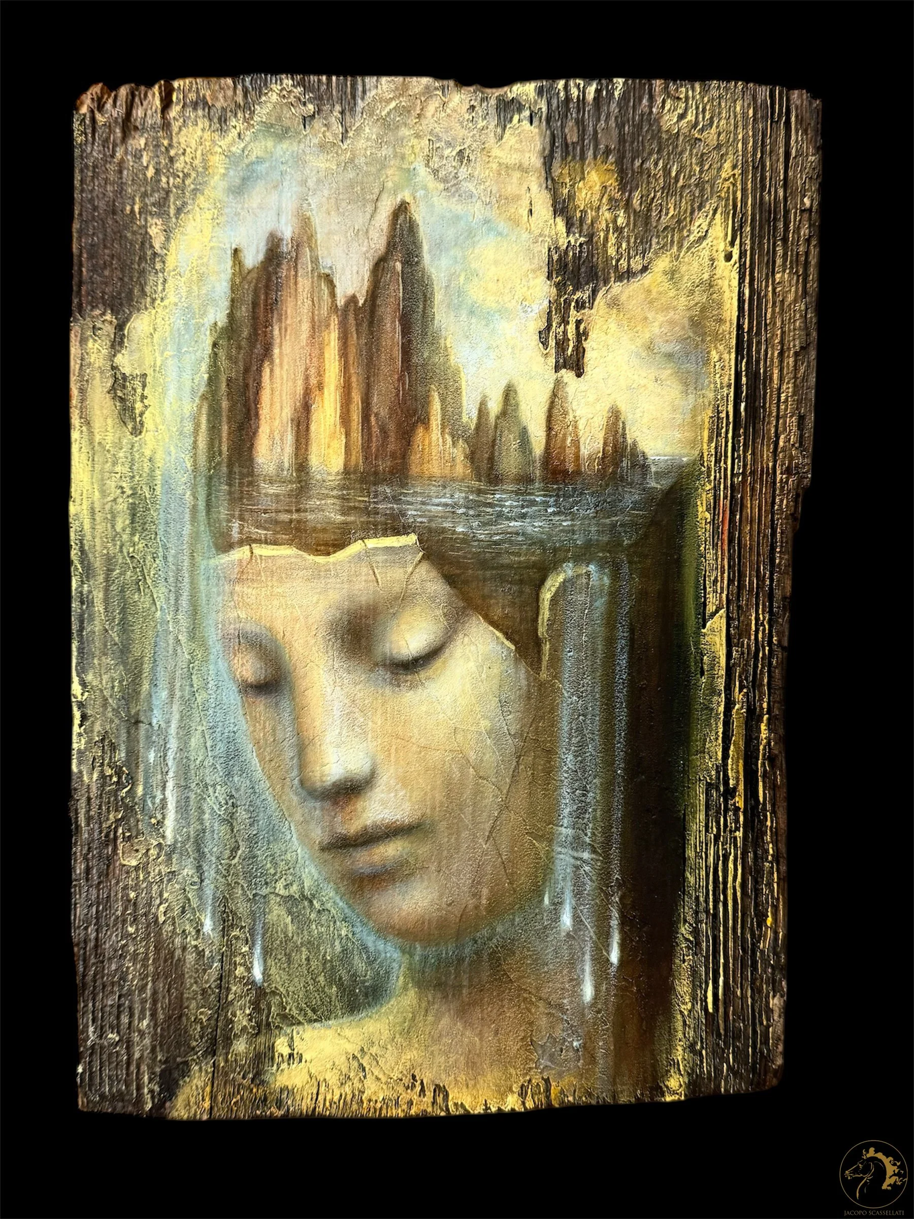 Il Ricordo di un Mare Lontano (The Memory of a Distant Sea), oil on panel, 26 x 19 cm, 2023 | Private Collection