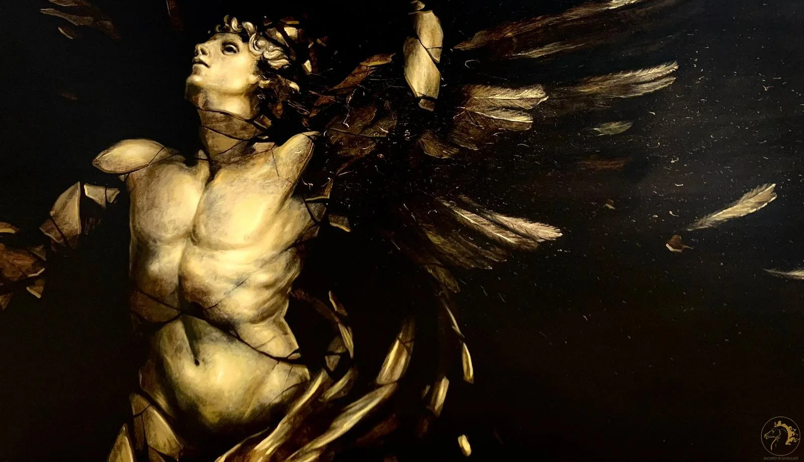 Il Volo di Icaro (The Flight of Icarus), oil on canvas, 200 x 150 cm | Private Collection