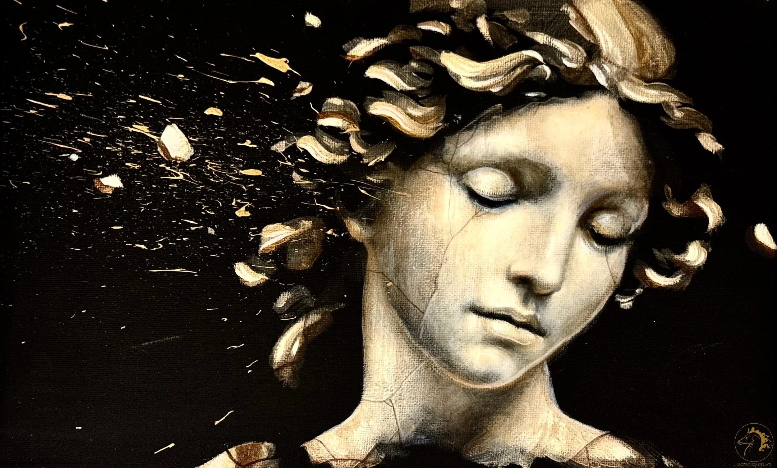 L'Estasi della Bellezza (The Ecstasy of Beauty), oil on canvas, 20 x 30 cm