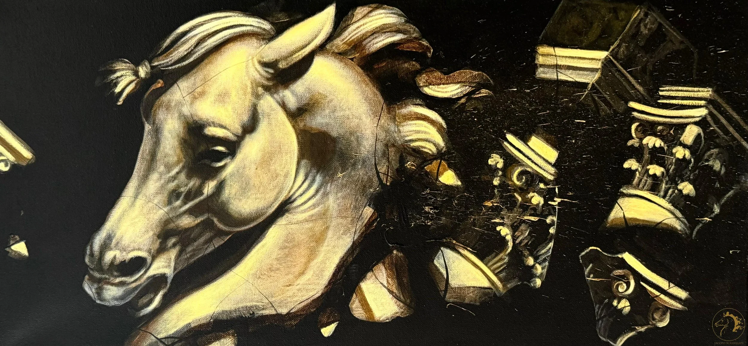 Pegaso (Pegasus), oil on canvas, 30 x 60 cm