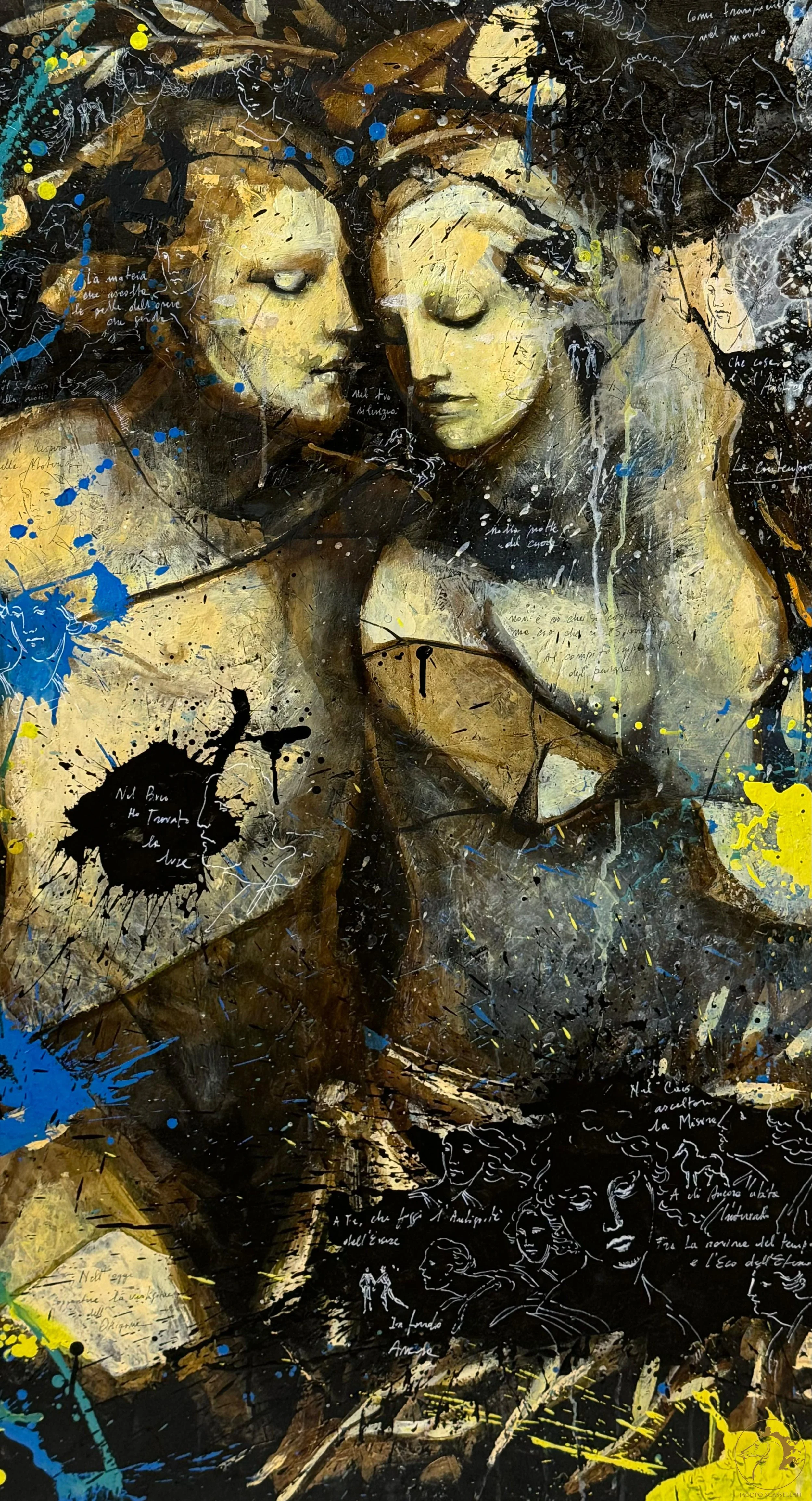 La Vertigine della Grazia (The Vertigo of Grace), oil on panel, 62 x 115 cm