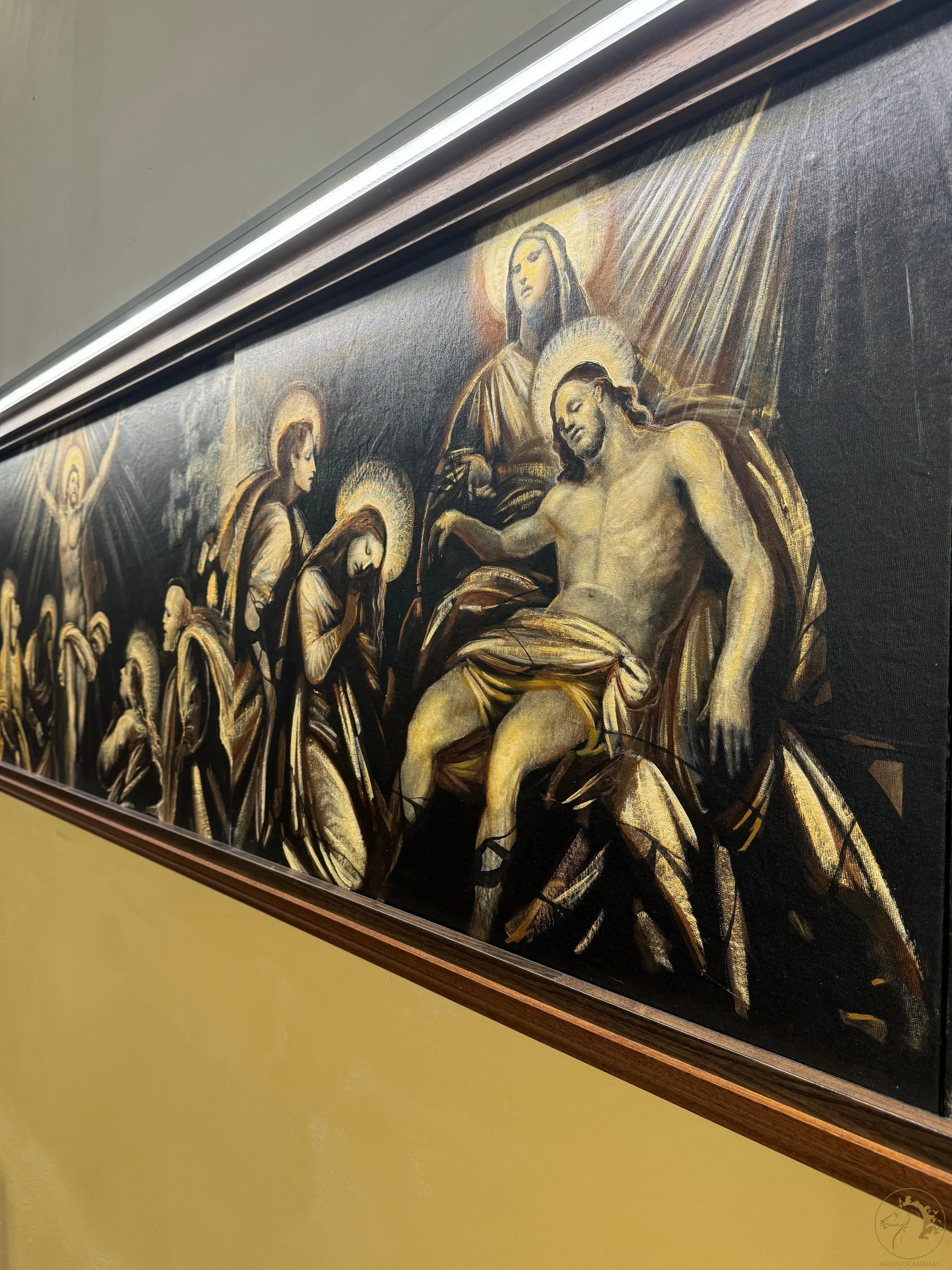 Detail, Monumental Painting, "Verbo Dipinto," Chiesa Parrocchiale di Cristo Risorto, Porto Torres, Sassari, Sardinia, Italy