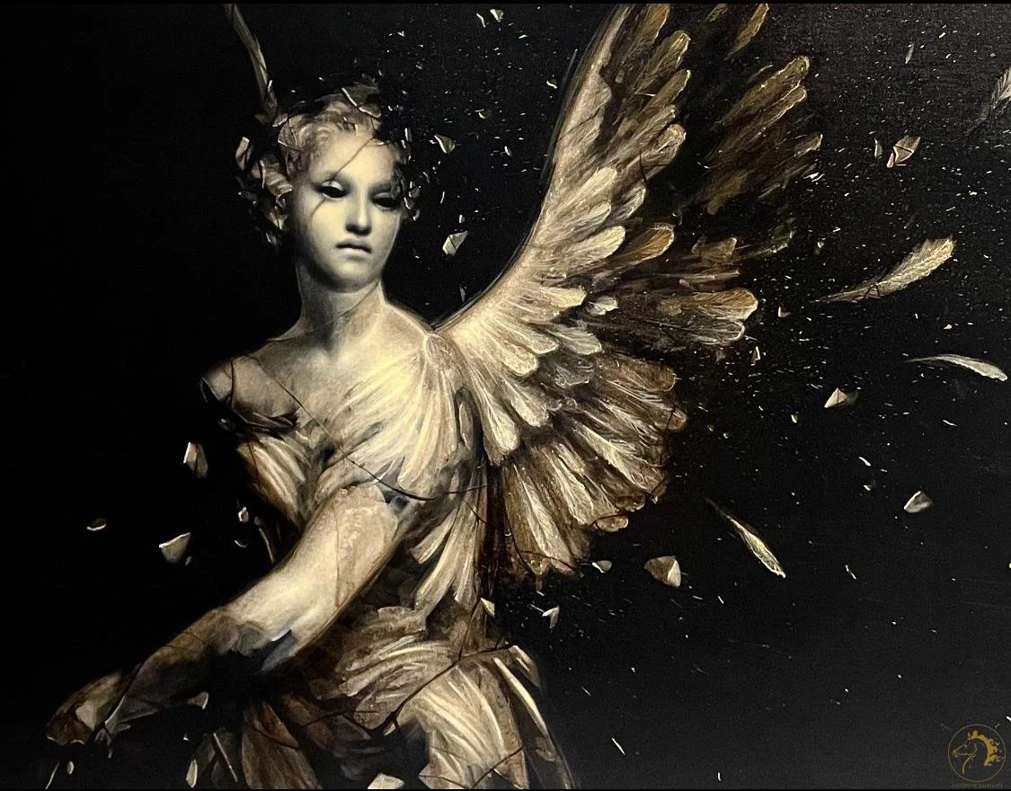 L'Attimo del Volo (The Moment of Flight), oil on canvas, 140 x 80 cm | Private Collection