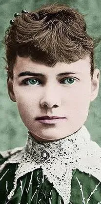 Nelly Bly, the muck raker in the mad house. 