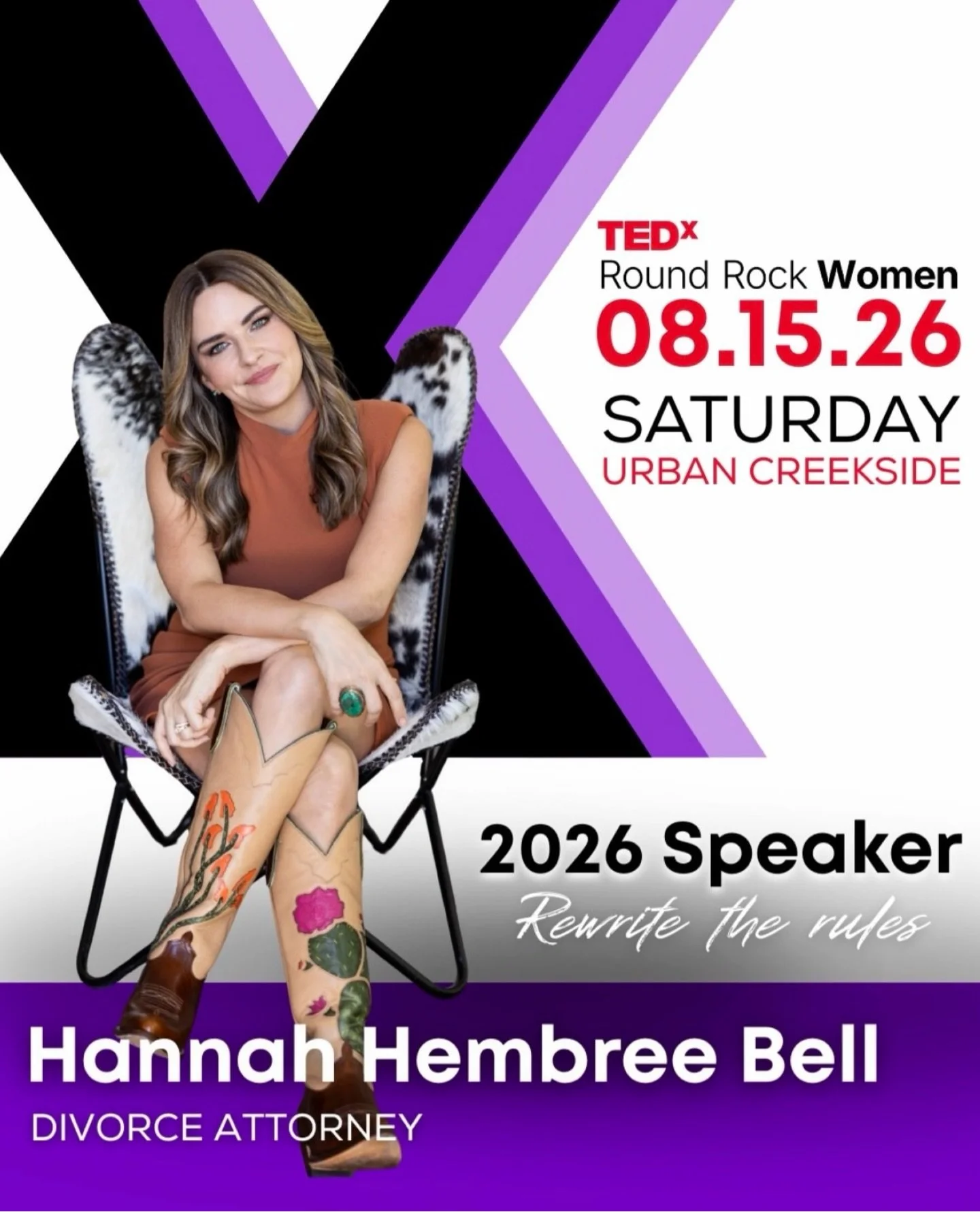 Catch me on the TEDx stage this August 🔴🚨

So surreal to be speaking for an organization that&rsquo;s elevated so many of my idols over the years ❤️

@ted @tedxroundrockwomen @tedx_official