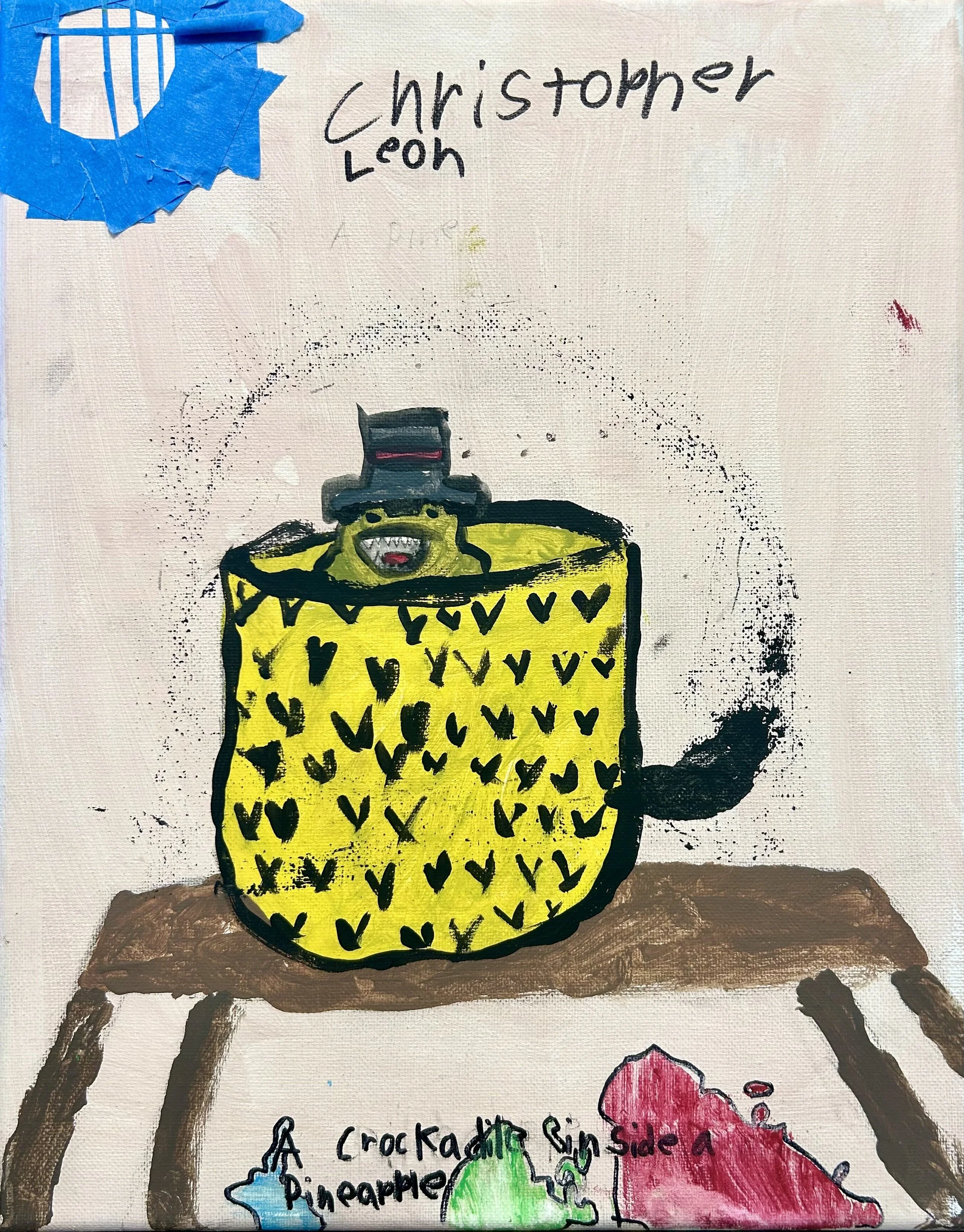 A Crockadile Inside A Pineapple