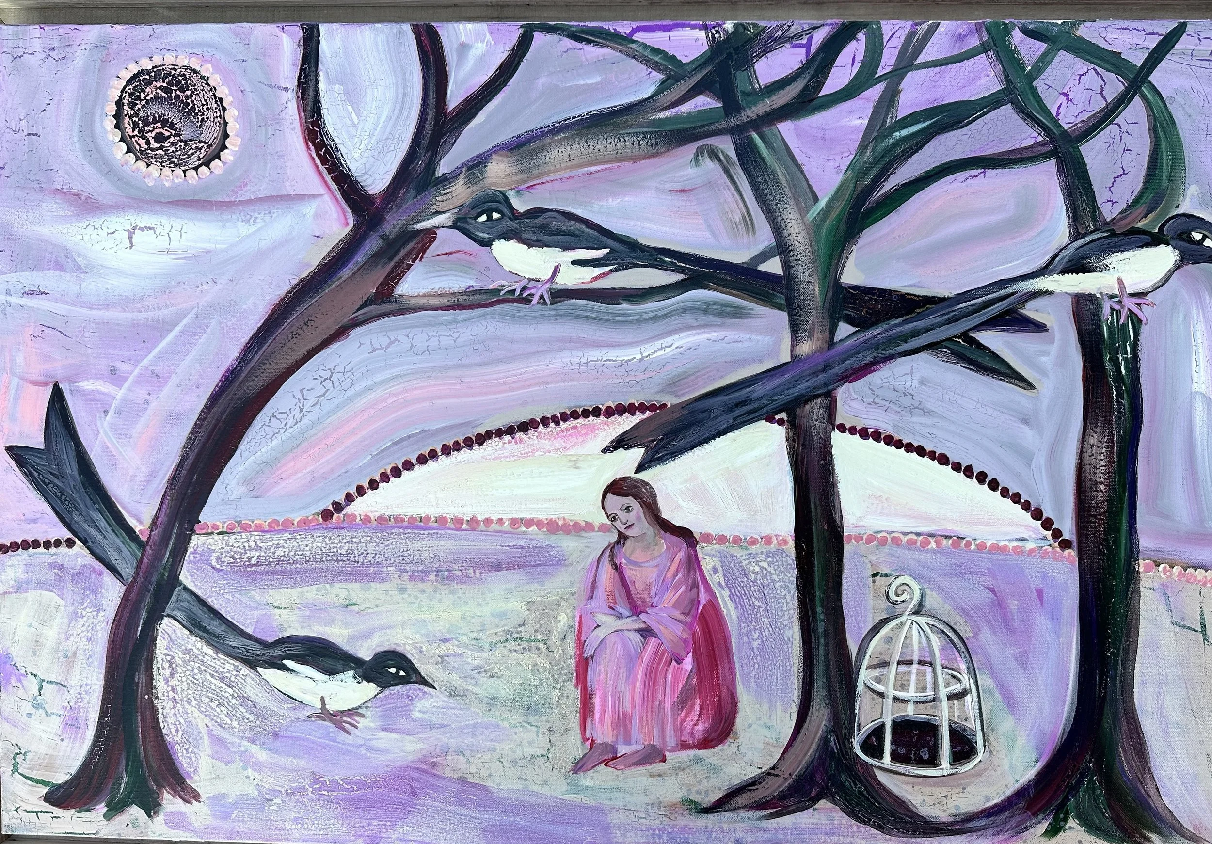 "White Sun" 36x24 IN Aclylic on Canvas 2024