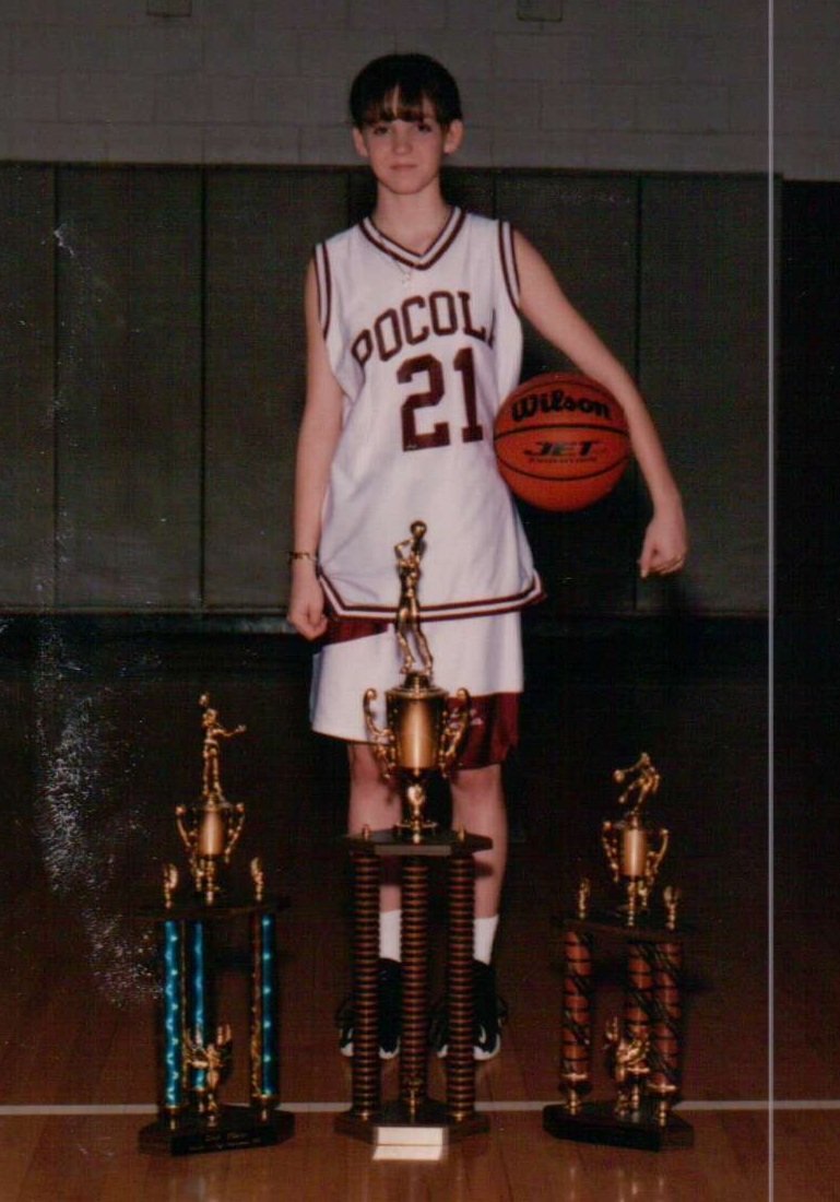 Playing point guard with the Pocola Lady Indians in 1998