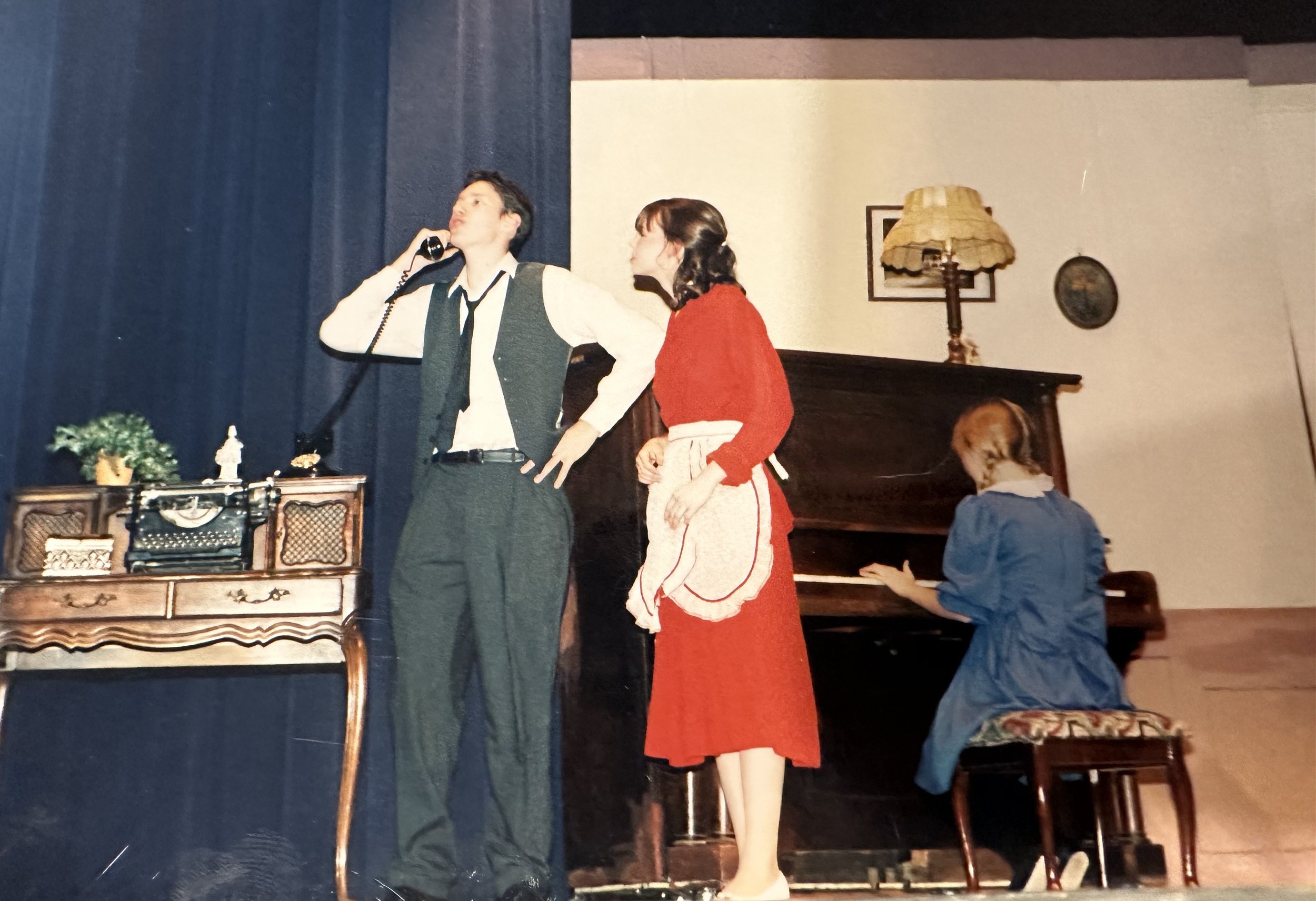 On stage at the Southside Theater in 2001 as Mary in "It's a Wonderful Life"