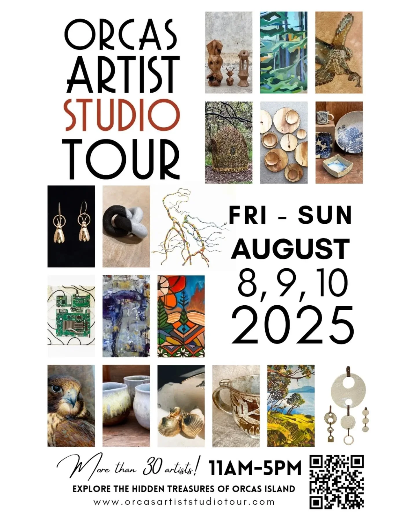 @artworksorcasisland is so excited to be sponsoring the @orcas_artist_studio_tour ! We will have live demos at Artworks this whole weekend! Come by to pick up a studio tour passport and map, see artists creating, and check out the gorgeous work of ou