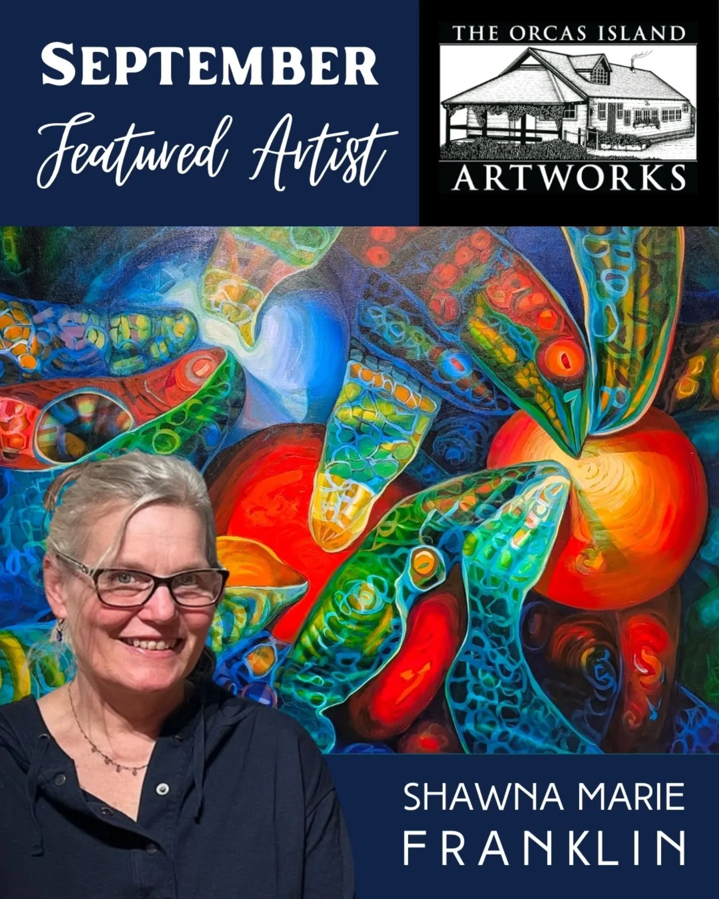 @shawnamariefranklin 's Feature Wall is not to be missed! 

&ldquo;Being with Kelp&rdquo; invites the viewer beneath the surface into a world of shifting light and fluid form. Semi-abstract in style, these underwater paintings capture the quiet prese