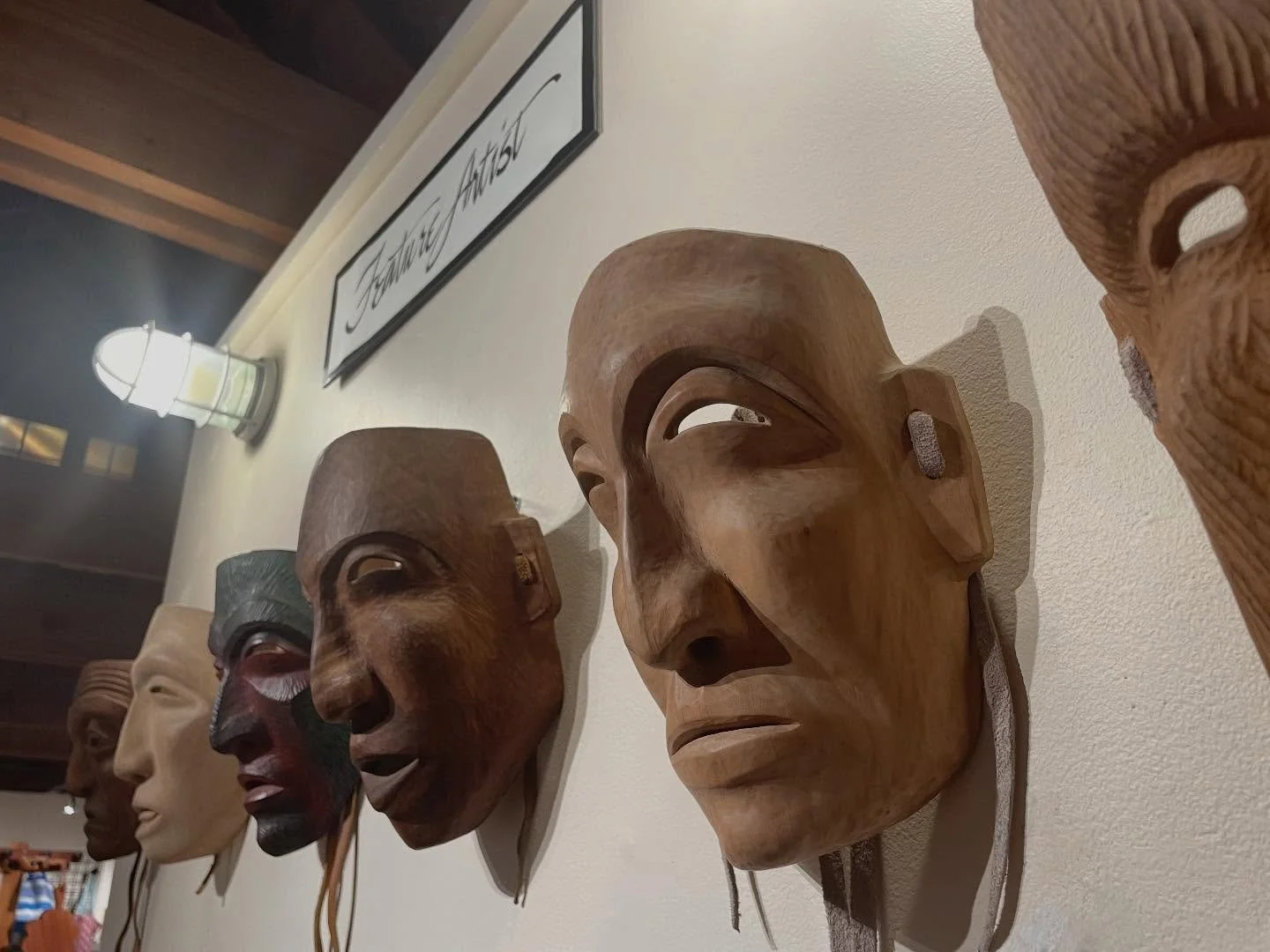 Our Featured Artist Wall exhibits the work of Steve Gropp till the end of December. About exhibit, Steve writes: 

"The pieces on display are some recent explorations of totemic and ritual objects, forged from heavy bars and assembled using trad