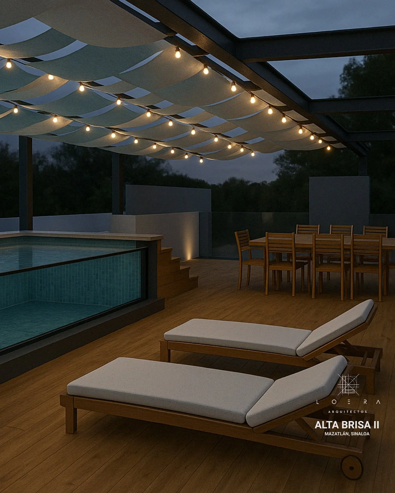 En Alta Brisa II, dise&ntilde;amos espacios pensados para disfrutar cada momento: desde una comida con amigos hasta una tarde de descanso junto al agua.

Un proyecto que fusiona arquitectura, estilo de vida y contexto con naturalidad.

#Mazatl&aacute