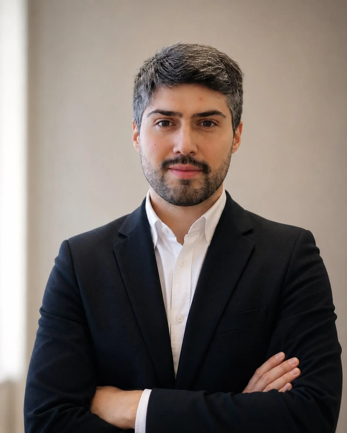 Portrait of attorney Ignacio Moya Lucero, a board director of the Santelices Foundation.