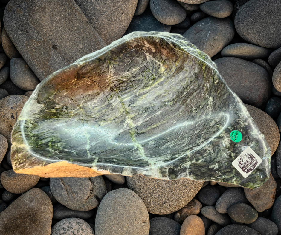 Purcell Mountains Serpentine – British Columbia, Canada | Large 30 lb Lapidary & Sculptural Stone