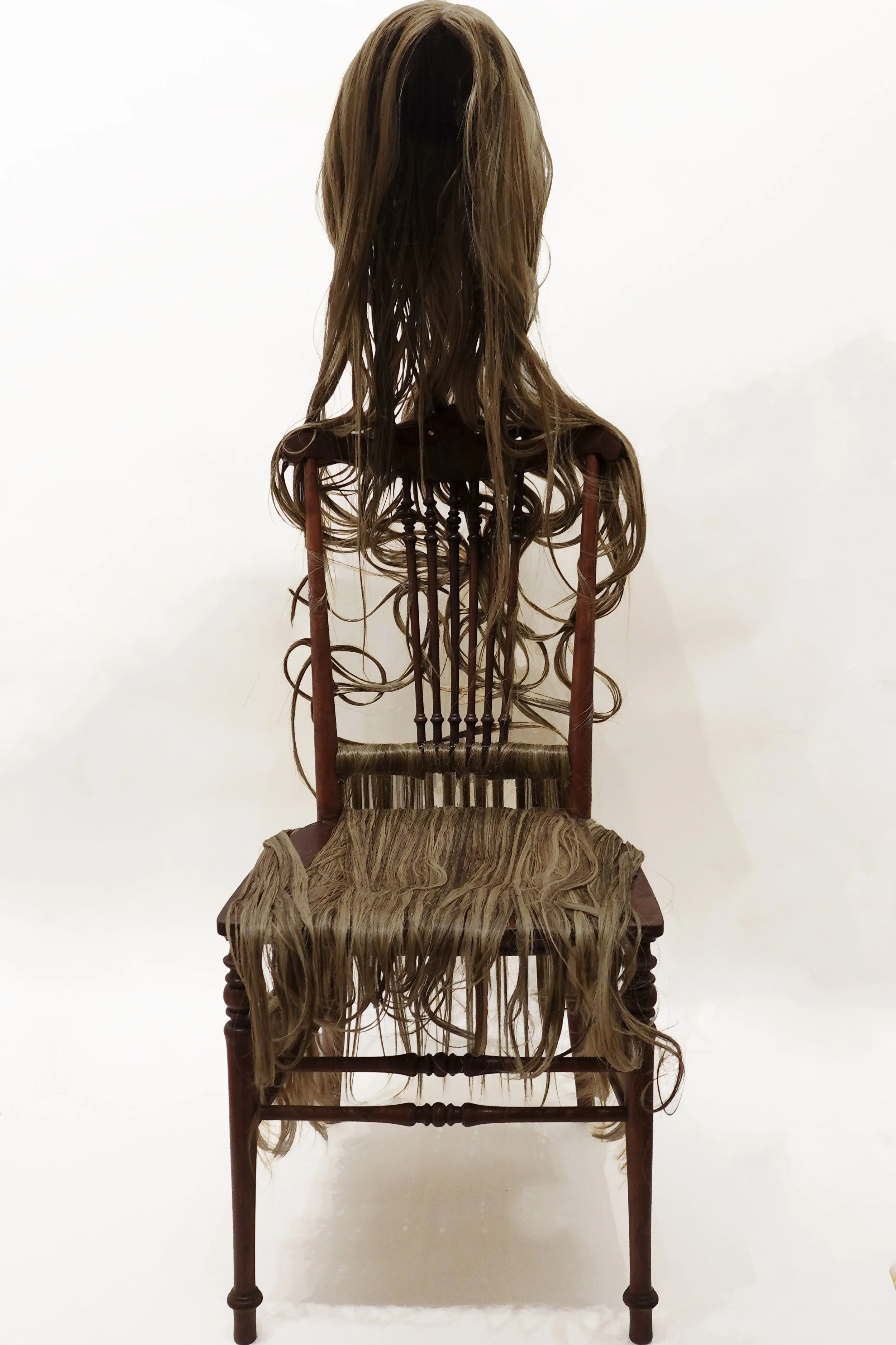 Untitled Hair Wig, Synthetic/Human Hair & Saddle, 2026