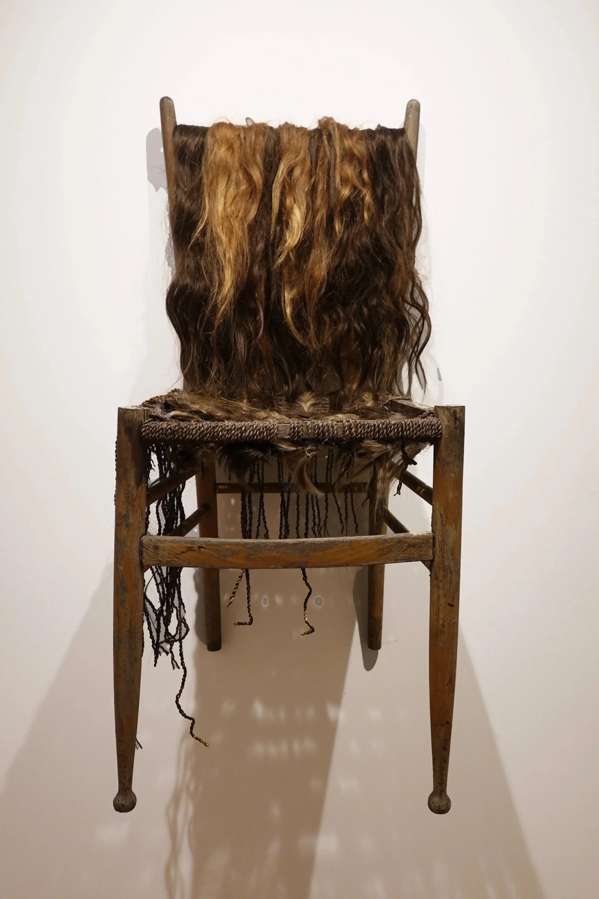 "Hair Chair" human/synthetic hair & chair