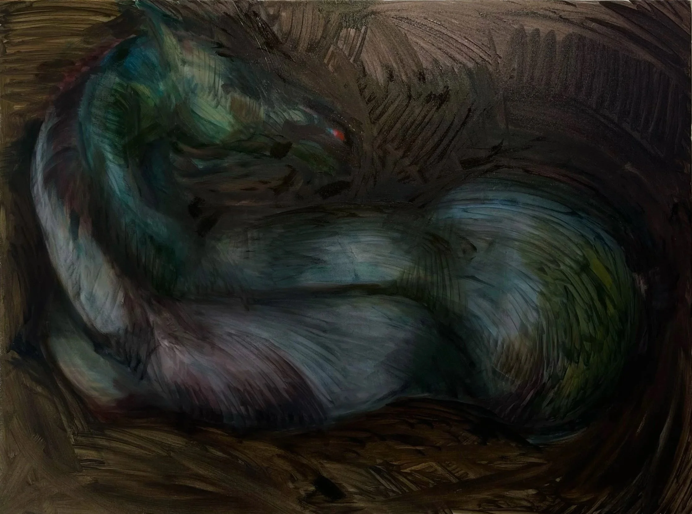 Lost Horse, oil on canvas, 24in x 30in, 2026