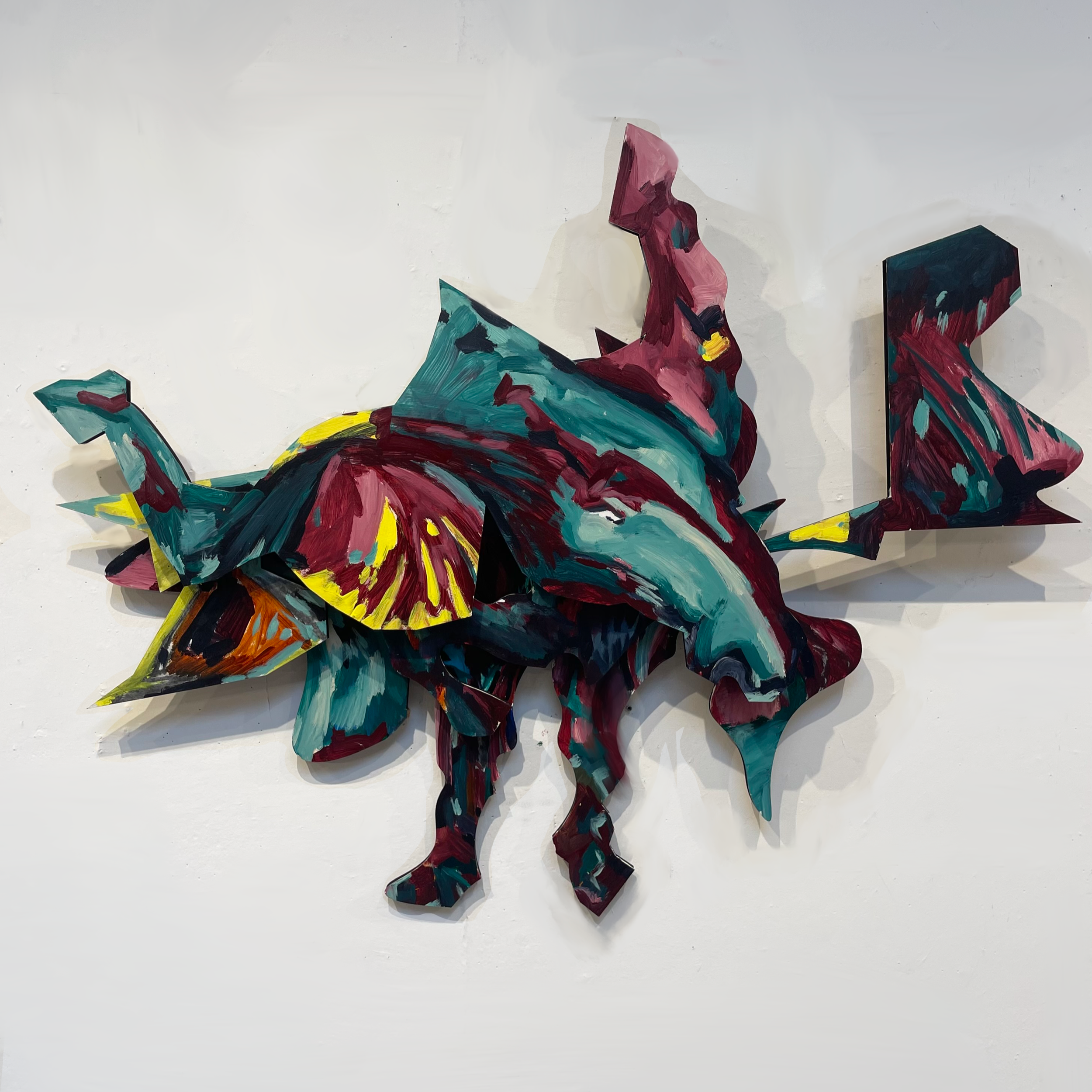 Untitled, acrylic on MDF substrate, 2025