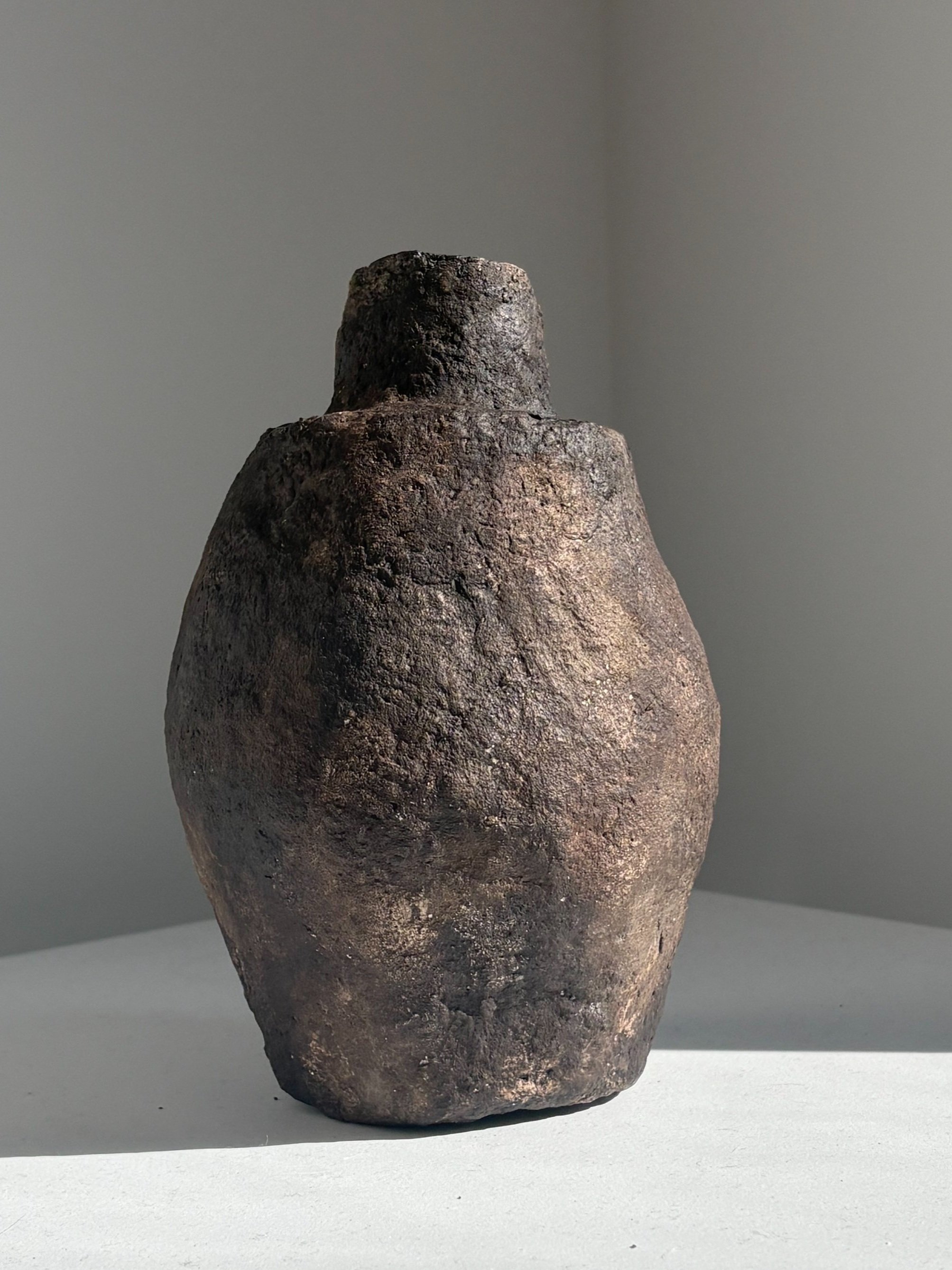 PURCHASED: Bottle vase, (Width x Depth x Height) 4.5in x 4.5in x 7.5in