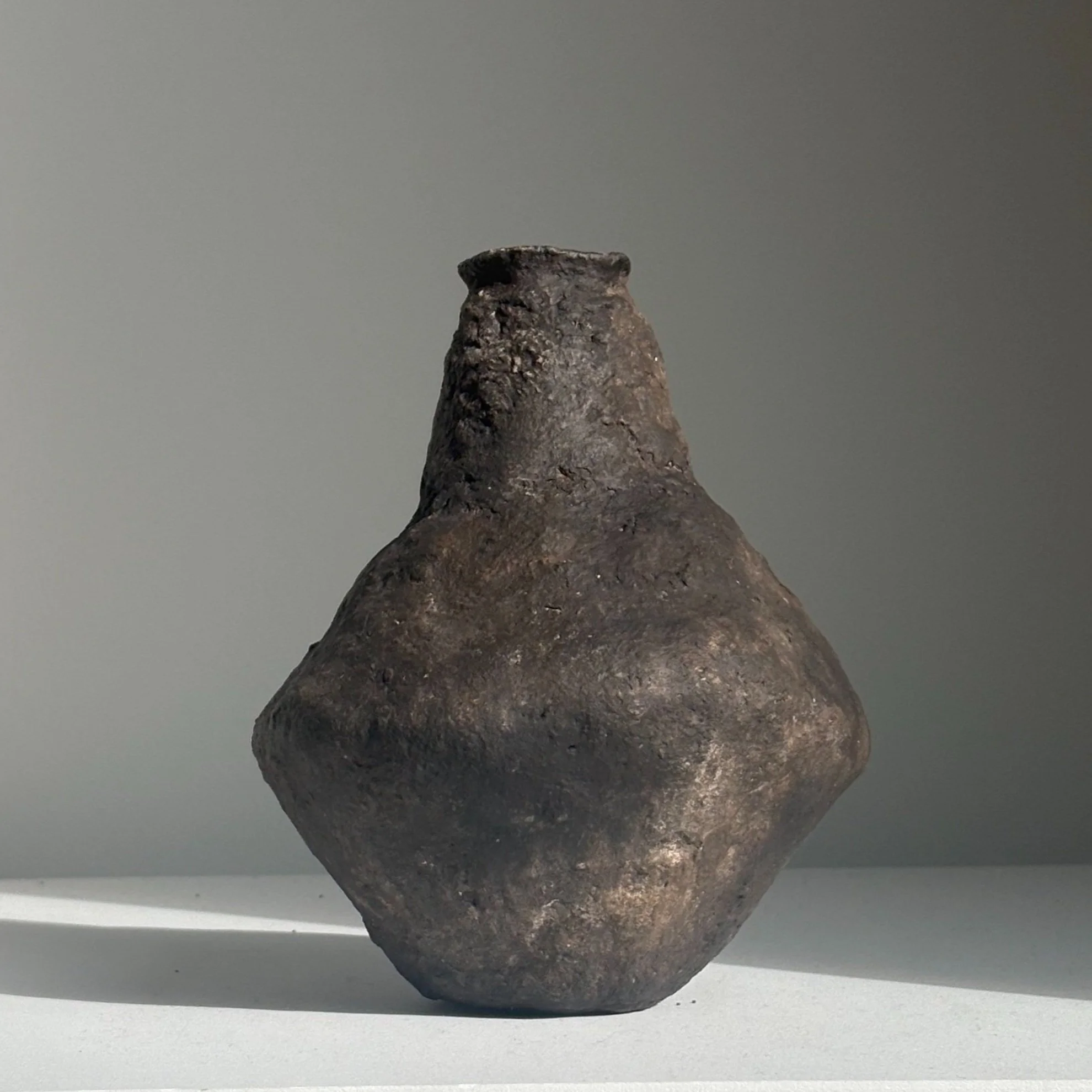 Charred Earth Angular Vase