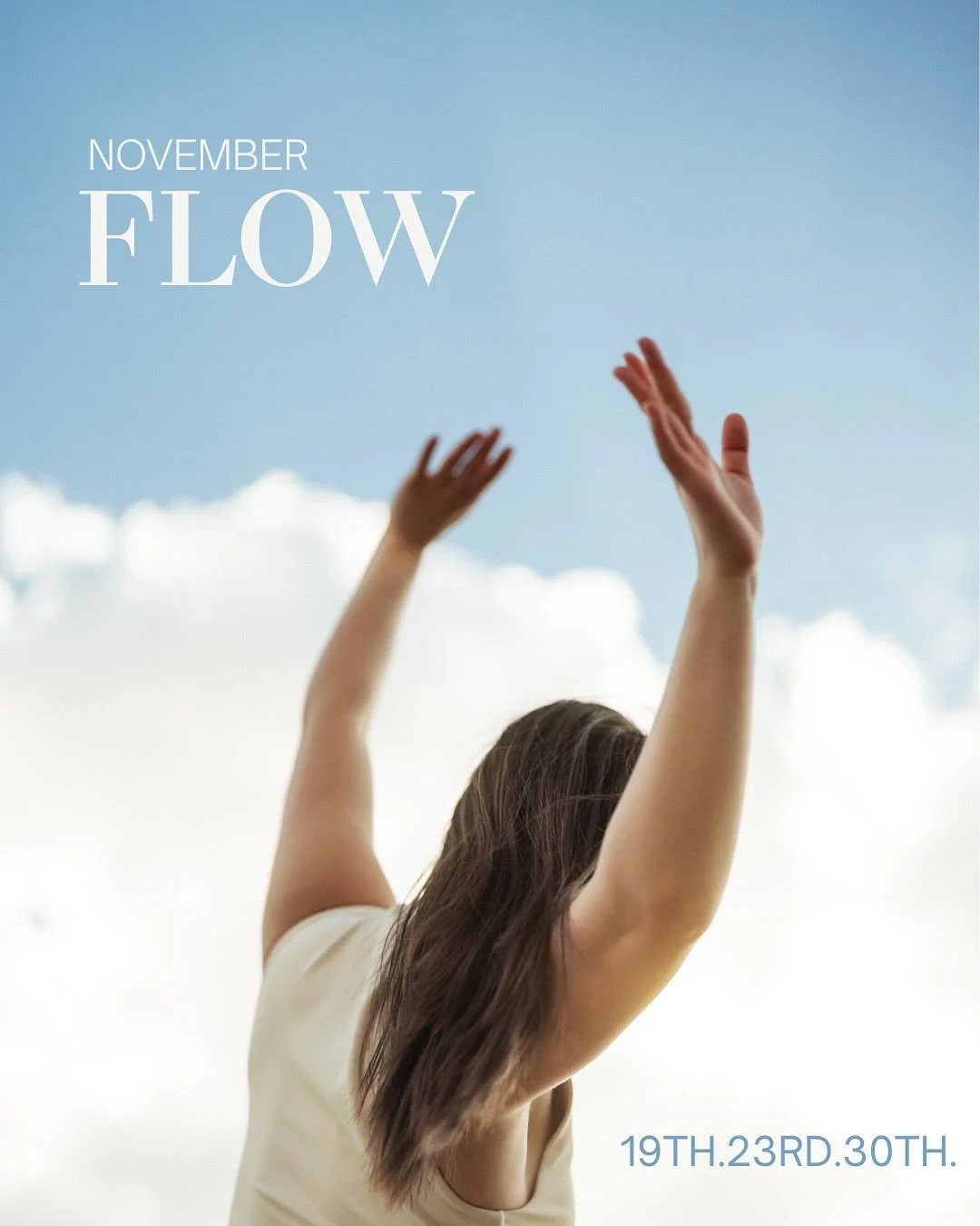 NOVEMBER FLOWS!!! 
missed you 🫶🏻☁️

We are all around KC this month!

NOVEMBER 19th with @cityinmotiondance 
9-10:30am get your morning started with @cityinmotiondance x @cloudsdancecompany

NOVEMBER 23rd
our normal FLOW at our home studio, typical