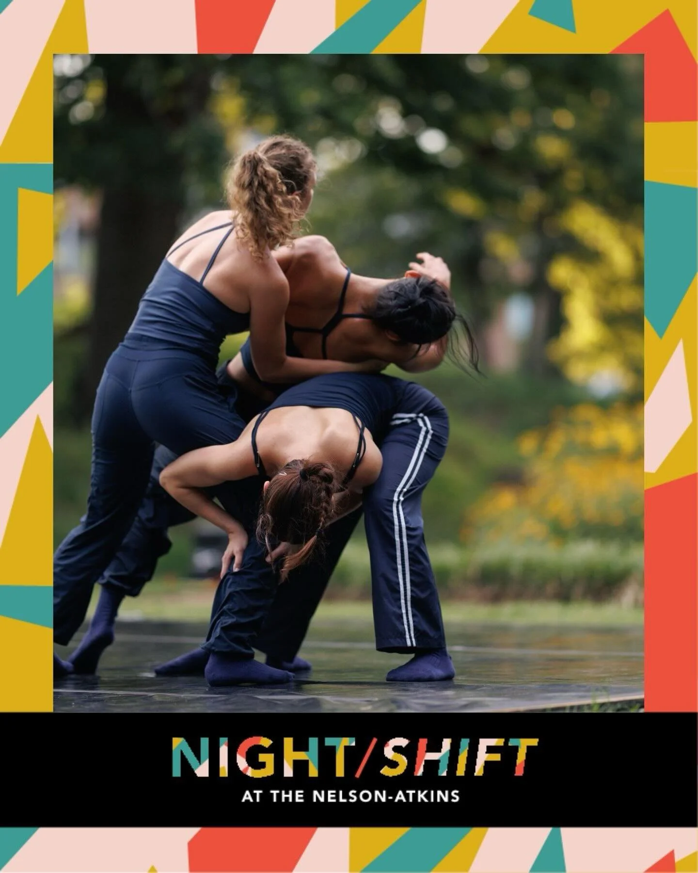 see you TOMORROW&bull; THURSDAY, 26th at NIGHT/SHIFT @nelsonatkins 

we go on at 6pm &amp; 7pm 💚💙❤️ meet us at the BLOCH lobby for Relay &amp; Repeat