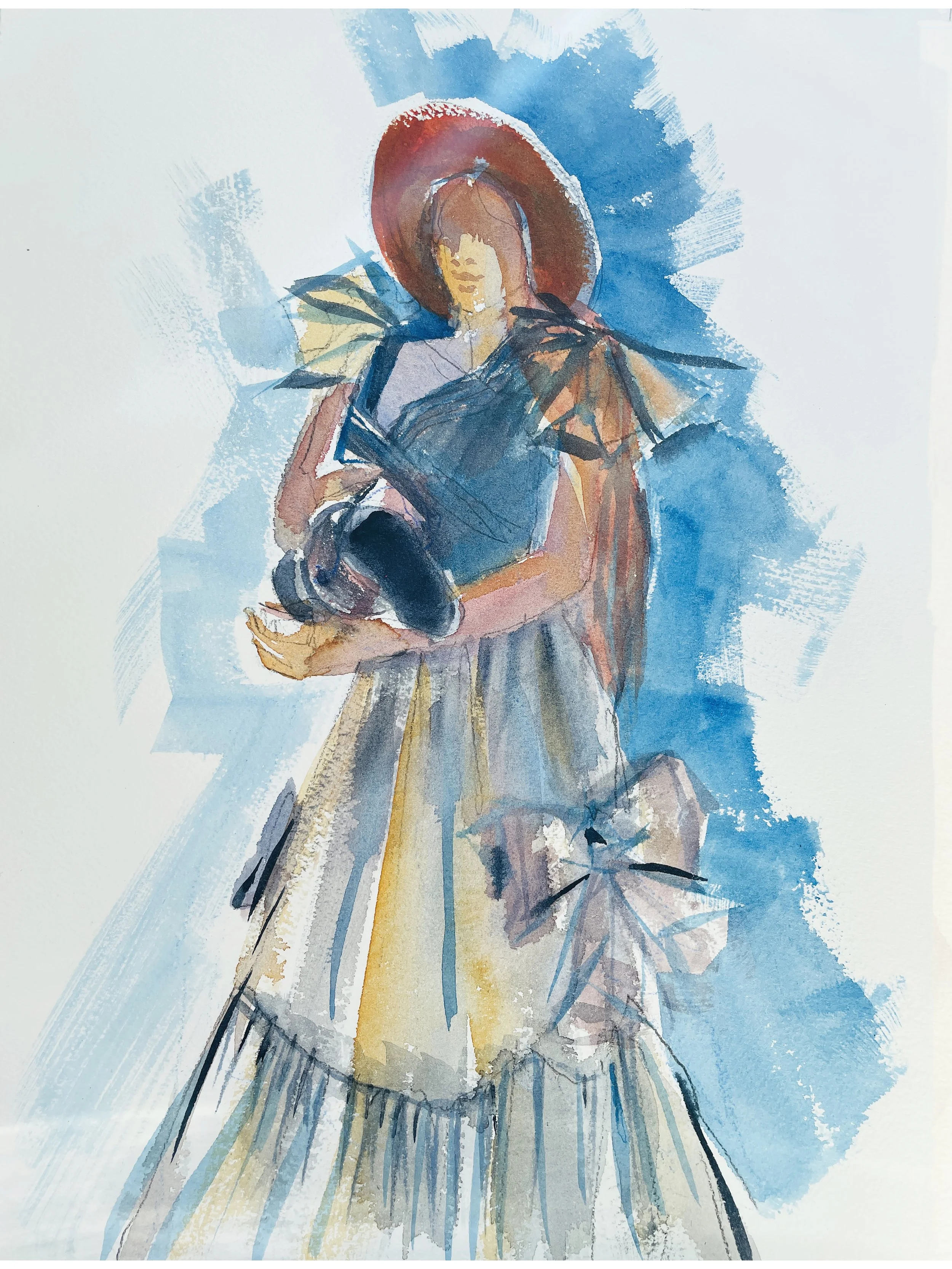 Milkmaid in blue watercolor.JPG