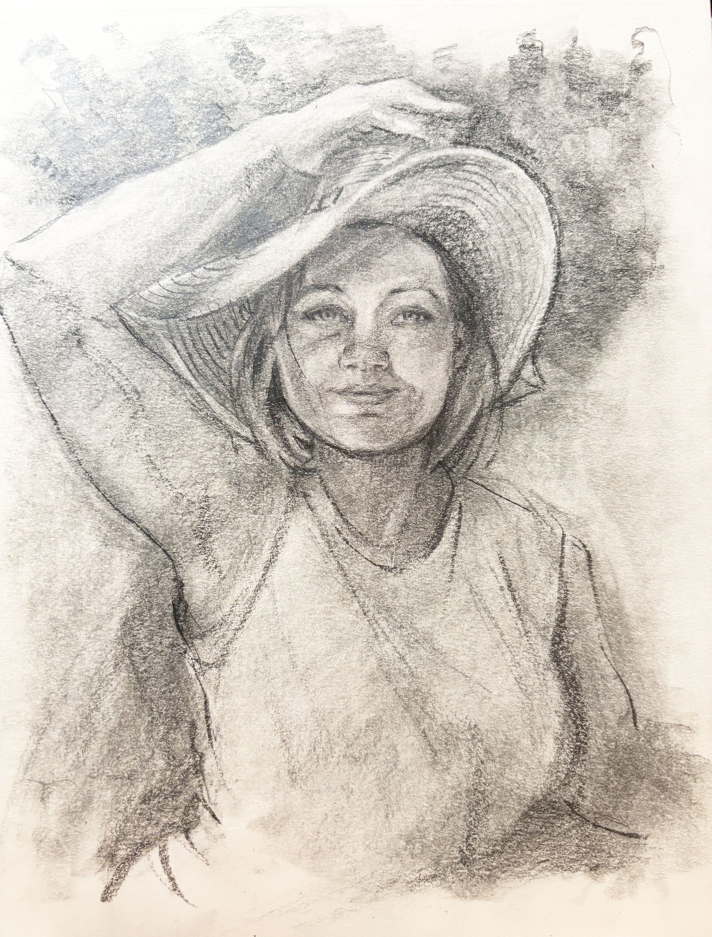 Portrait of lady with a hat.JPG