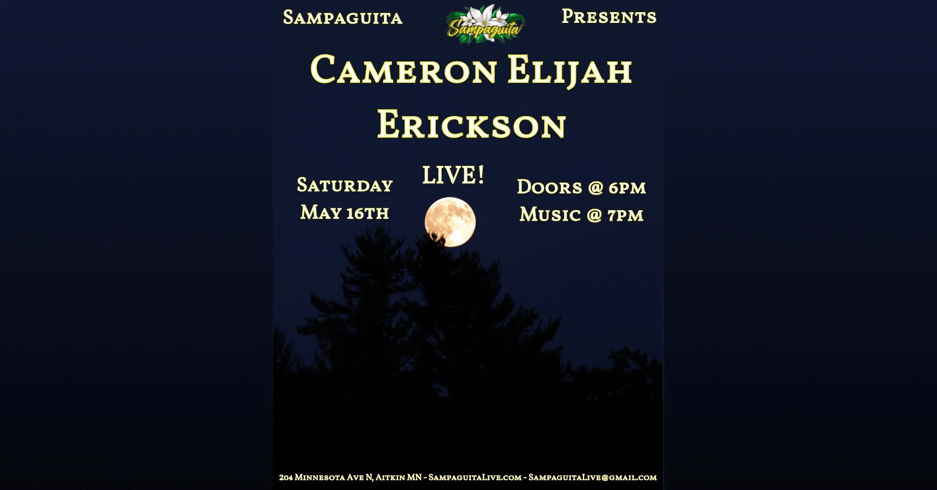 Cameron Elijah Erickson - Live at Sampaguita