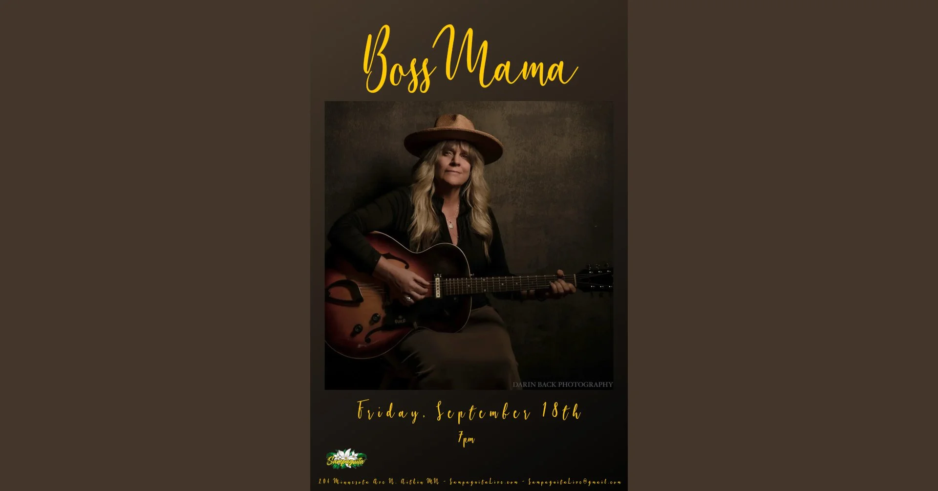 Colleen (Boss Mama) Myhre - Live @ Sampaguita - A Special Solo Show