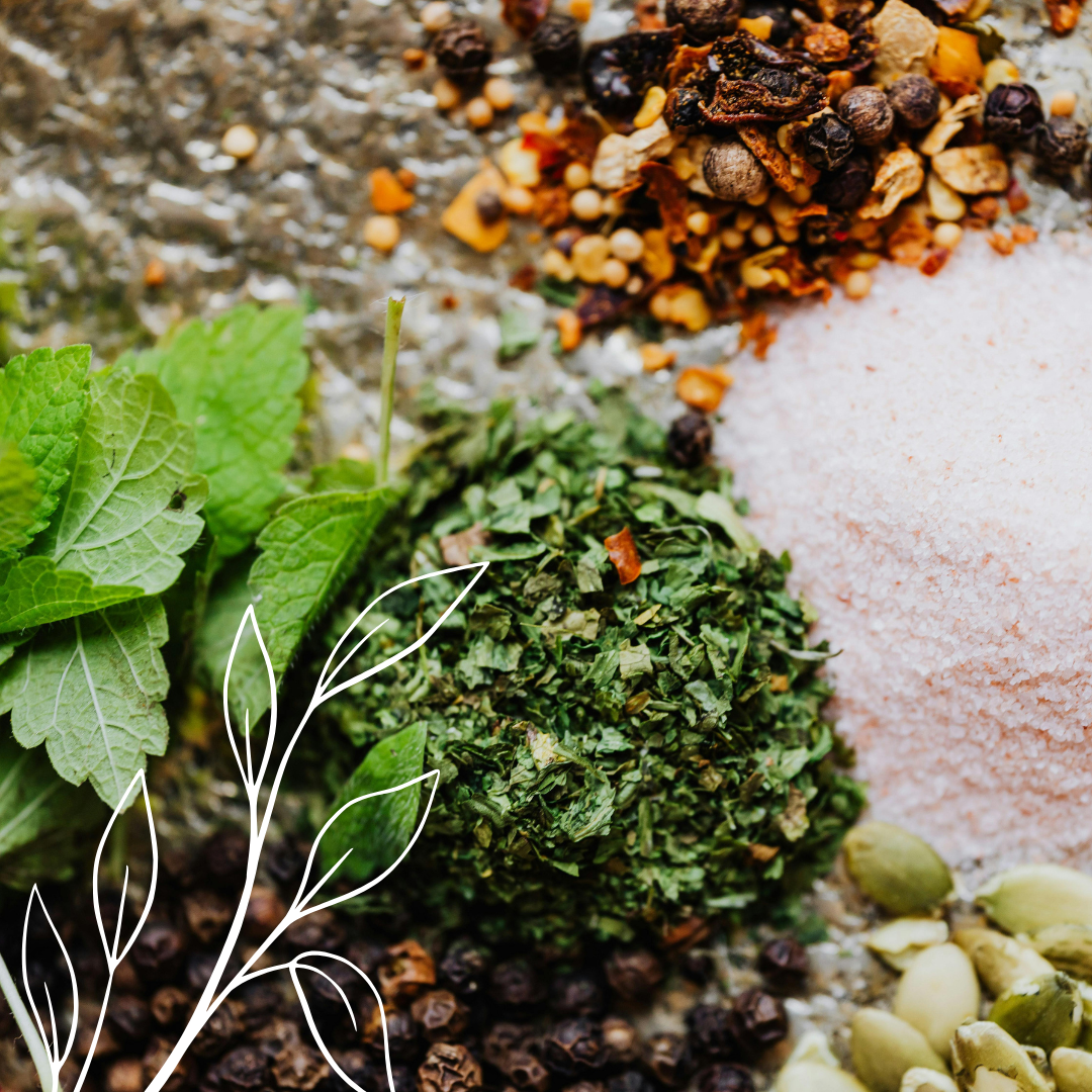 Dried medicinal herbs and spices