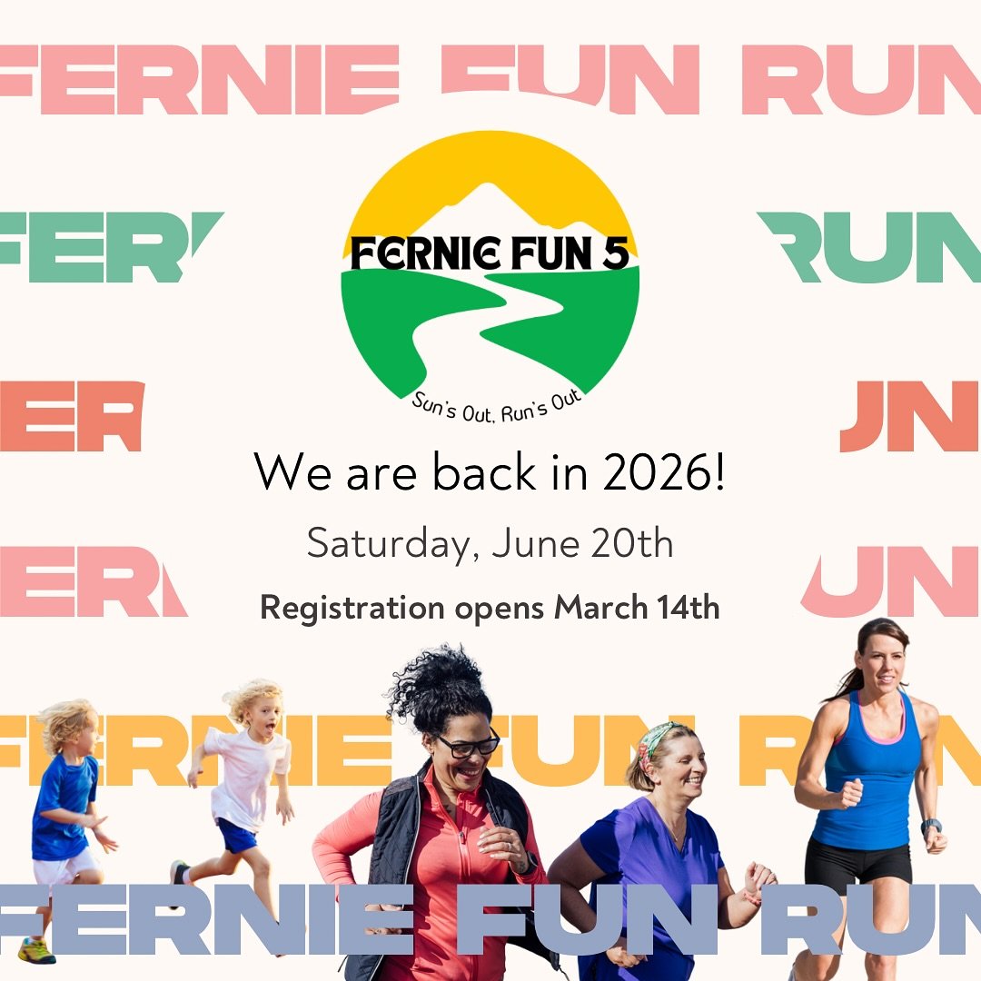 The Fernie Fun Run is back again this year!

A 5 or 2.5 km run or walk this event is open to everyone - no timers, no pressure!

Head to the link in our bio to be notified when registration opens.

And watch this space for more info!

#fernie #fernie