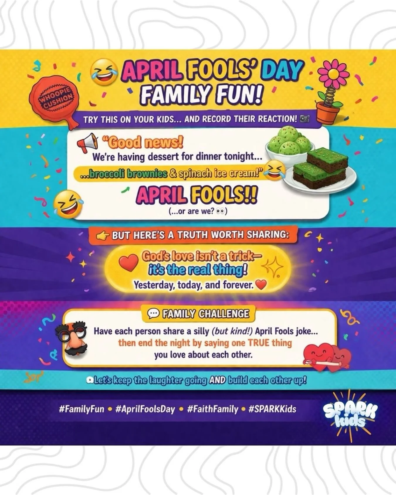 Parents&hellip; try this on your kids and see their reaction 👇
&ldquo;Good news! We&rsquo;re having dessert for dinner tonight&hellip;
&hellip;broccoli brownies and spinach ice cream!&rdquo; 😆
APRIL FOOLS!! (&hellip;or are we? 👀)

But here&rsquo;s