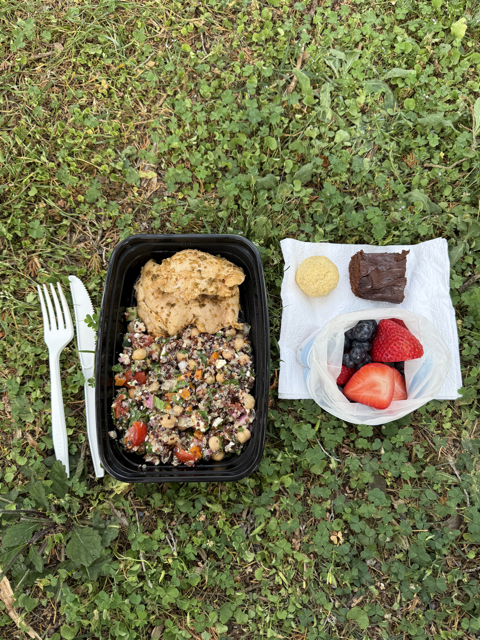Mediterranean Quinoa Salad with Greek Chicken Snack Pack