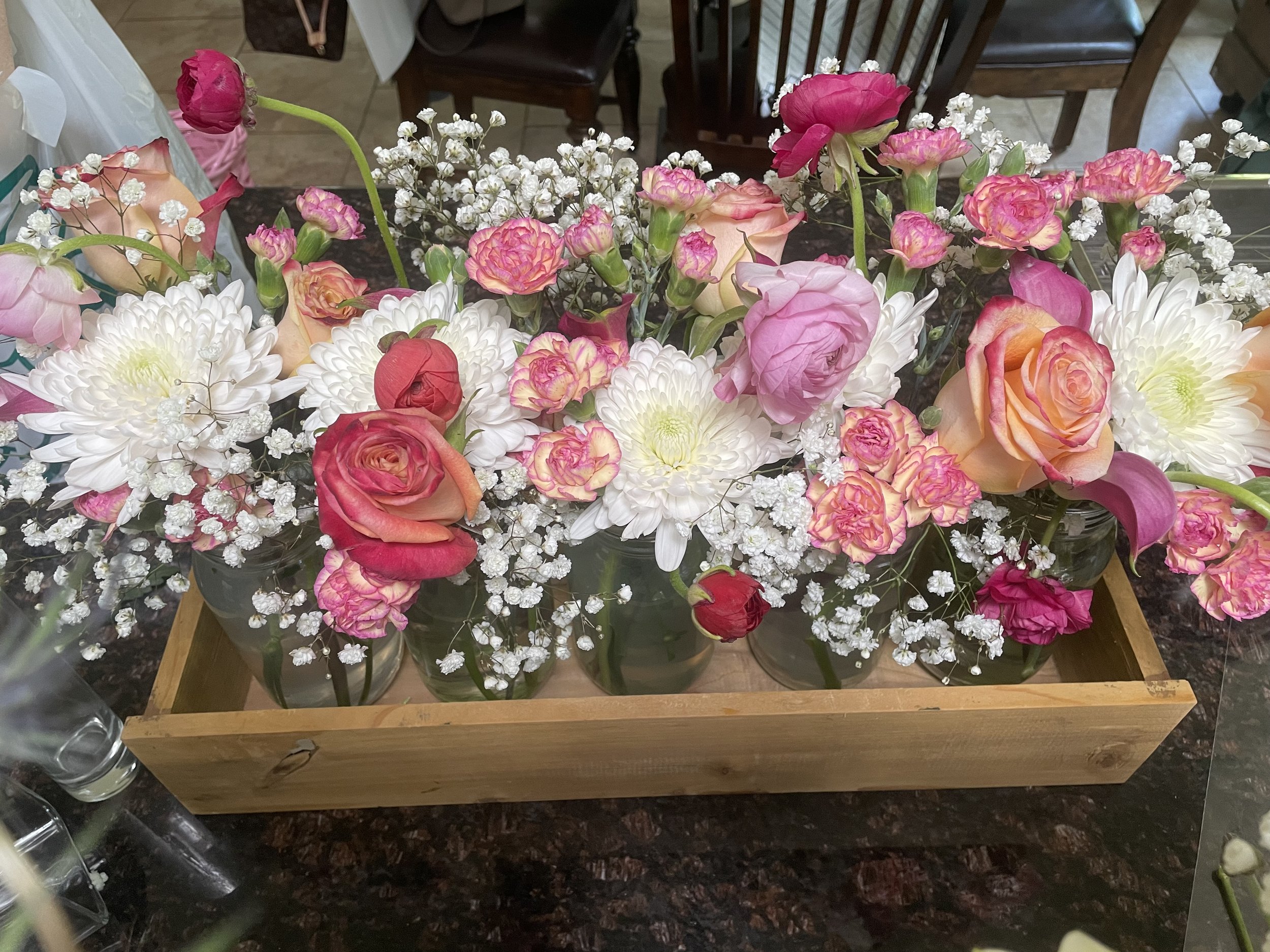 Pink and White Arrangement