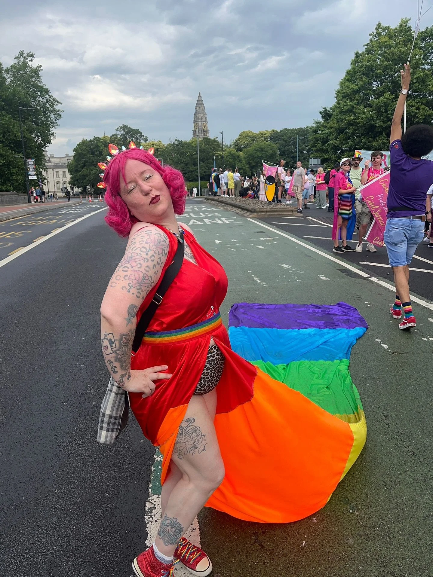 🌈 PRIDE CYMRU 2025 🌈 be a rainbow, you never know who’s watching 💜
Two years ago, I had tears while marching - feeling like a fraud, like I didn’t belong. That voice still tries it every year:
“You’re not queer enough. You