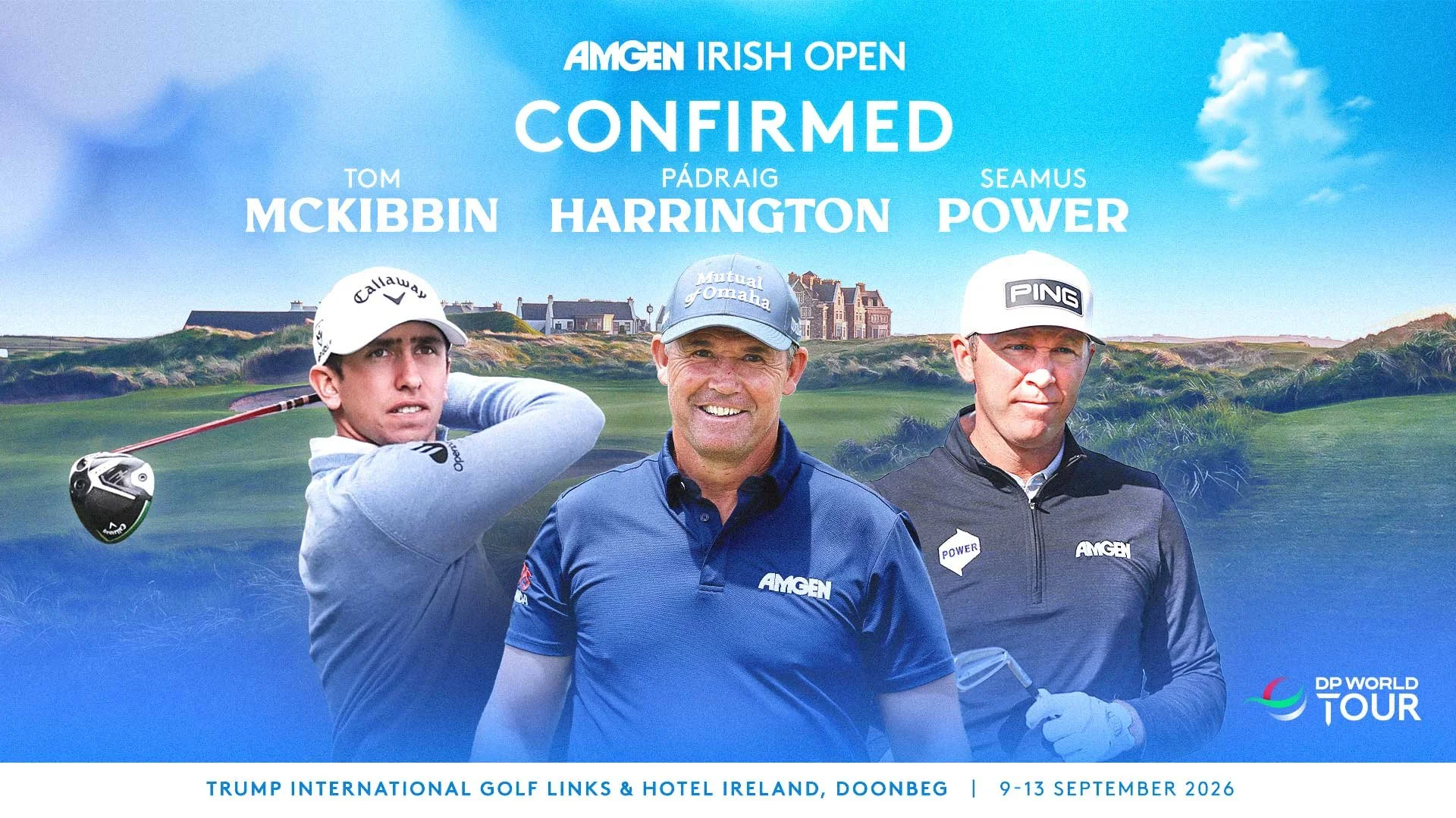 HARRINGTON, MCKIBBIN, POWER CONFIRMED FOR IRISH OPEN