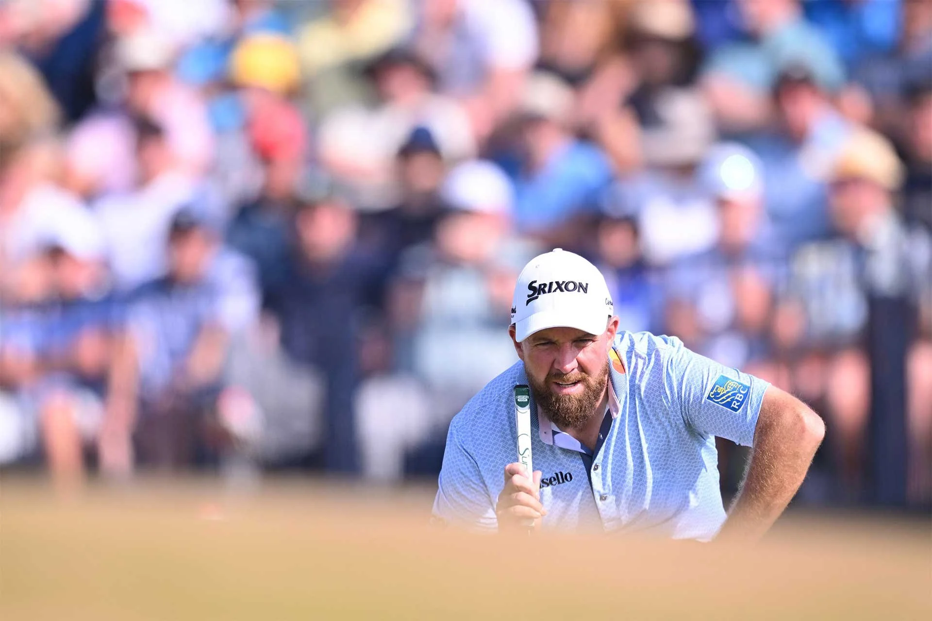 Ireland’s Shane Lowry lines up a putt on the ninth green during The 154th Open at Royal Birkdale. (Photo: Stuart Franklin/R&A/ Getty)