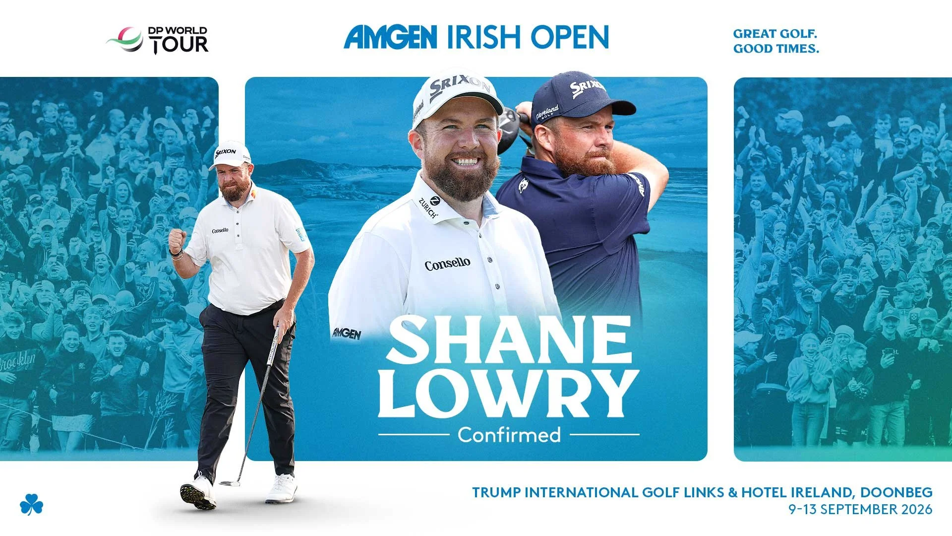 Former winner Shane Lowry will tee it up at the Amgen Irish Open at Trump International Golf Links, Doonbeg in September. (Photo: DP World Tour/Getty)