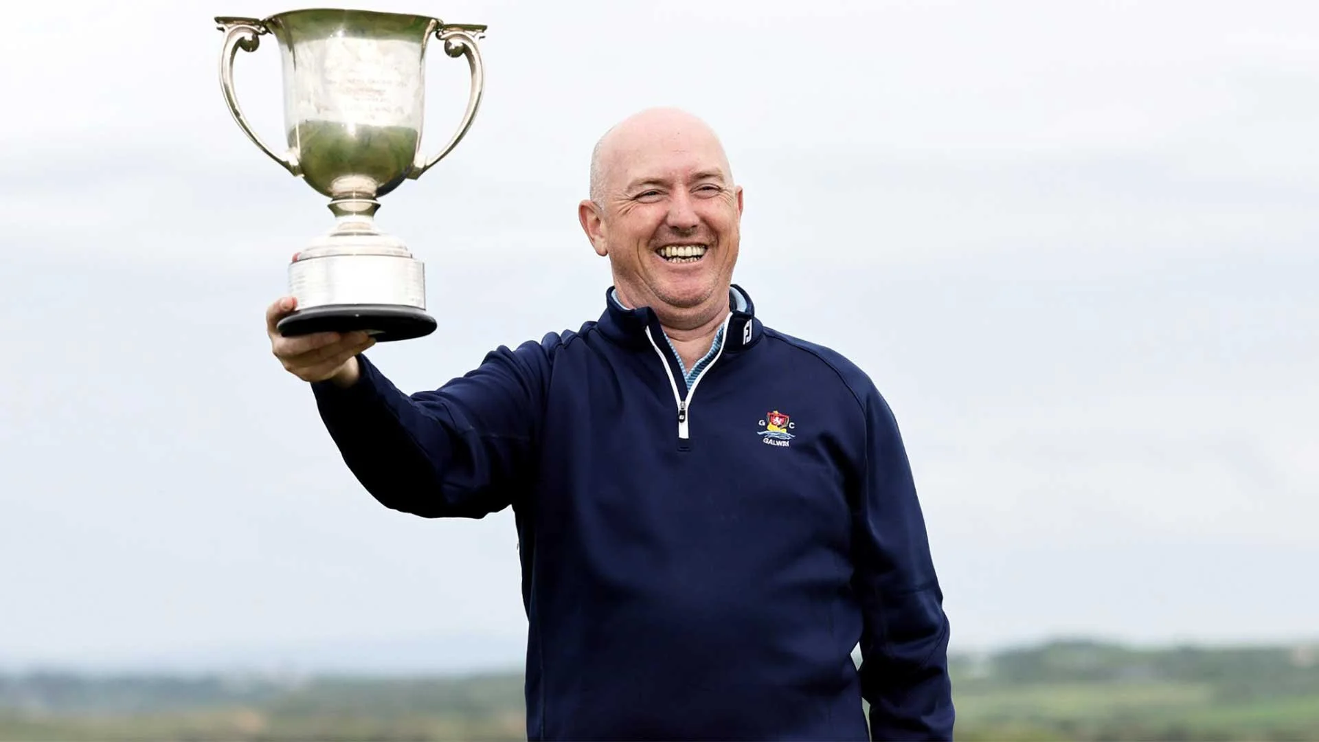 Galway’s Joe Lyons celebrates his Irish Senior Men’s Amateur Open win in Castlerock. (Photo: Laszlo Geczo/Inpho)