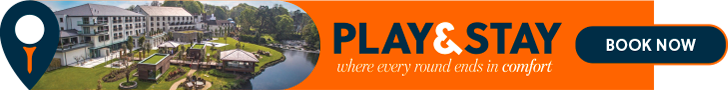 Banner ad for Golfer Northern Ireland promoting 'Play & Stay' options for golf and luxury stays in Ireland.